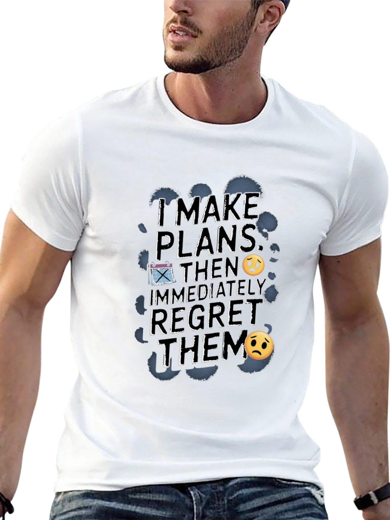 Funny Regret Plans Graphic T-Shirt