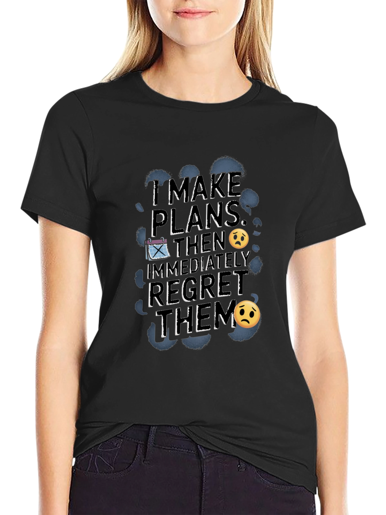 Funny Regret Plans Graphic T-Shirt