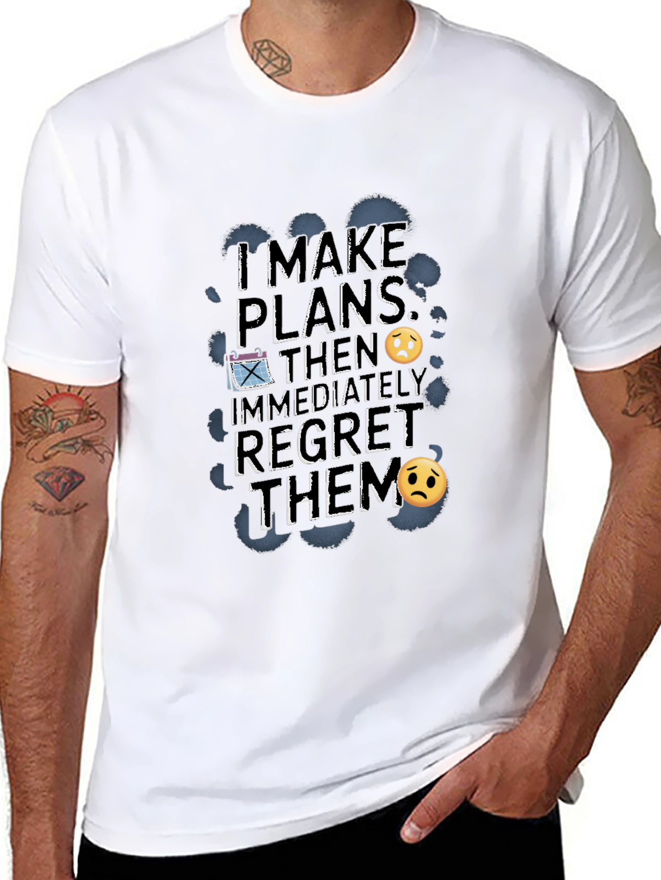 Funny Regret Plans Graphic T-Shirt