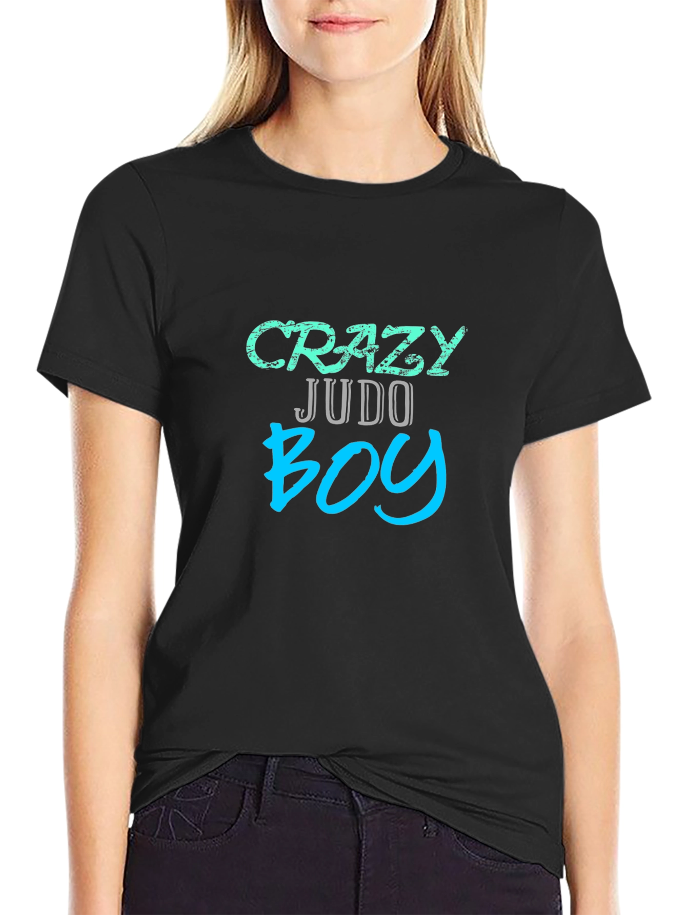 Crazy Judo Boy Graphic Tee - Black