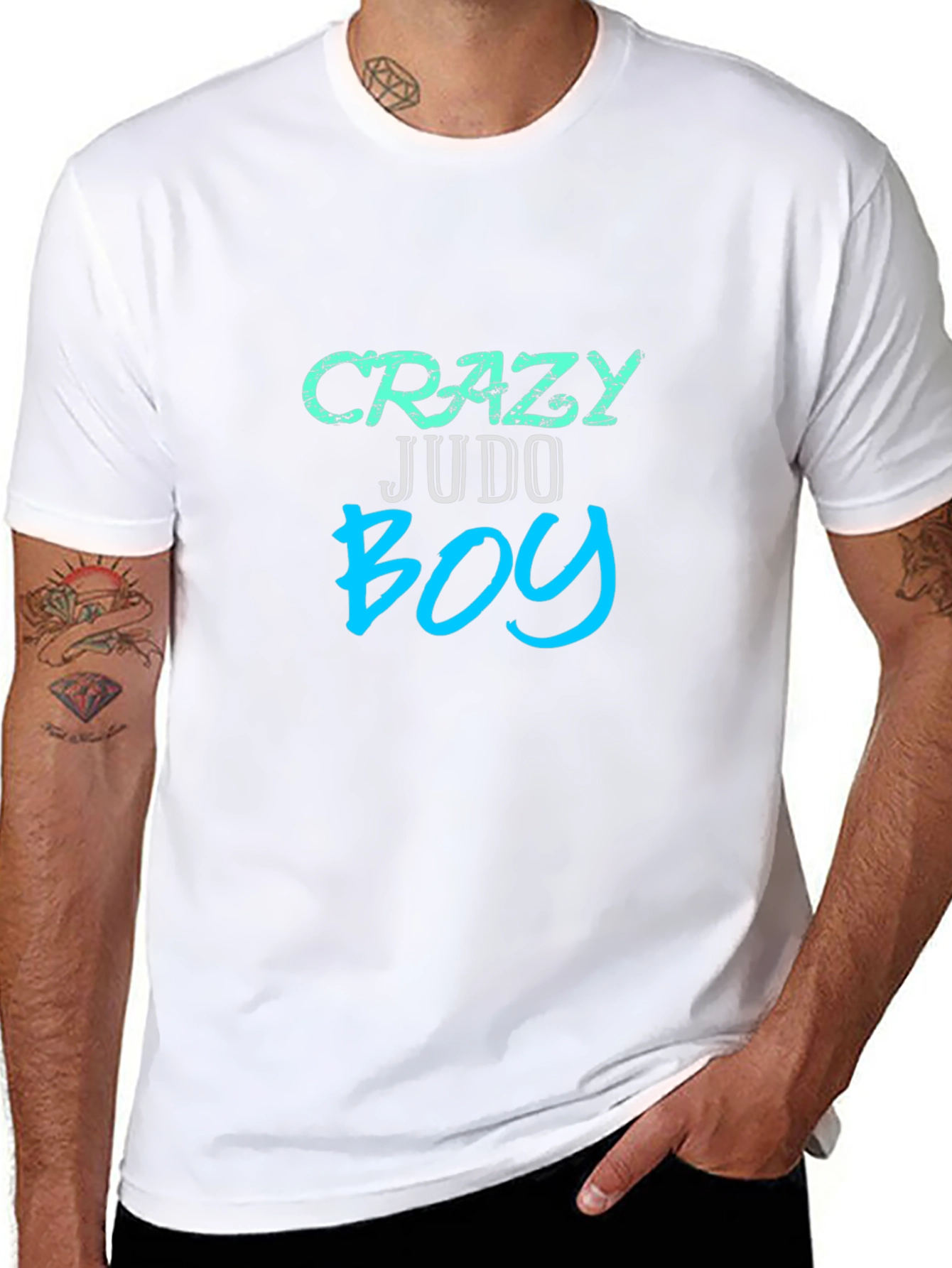 Crazy Judo Boy Graphic Tee - Black