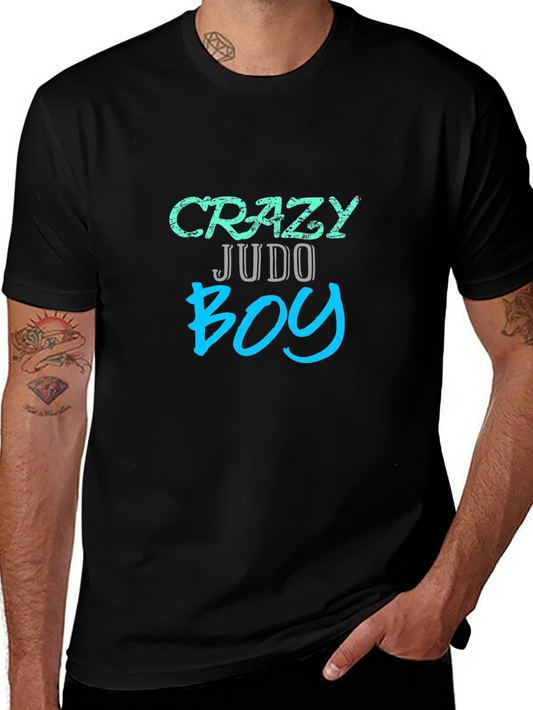 Crazy Judo Boy Graphic Tee - Black