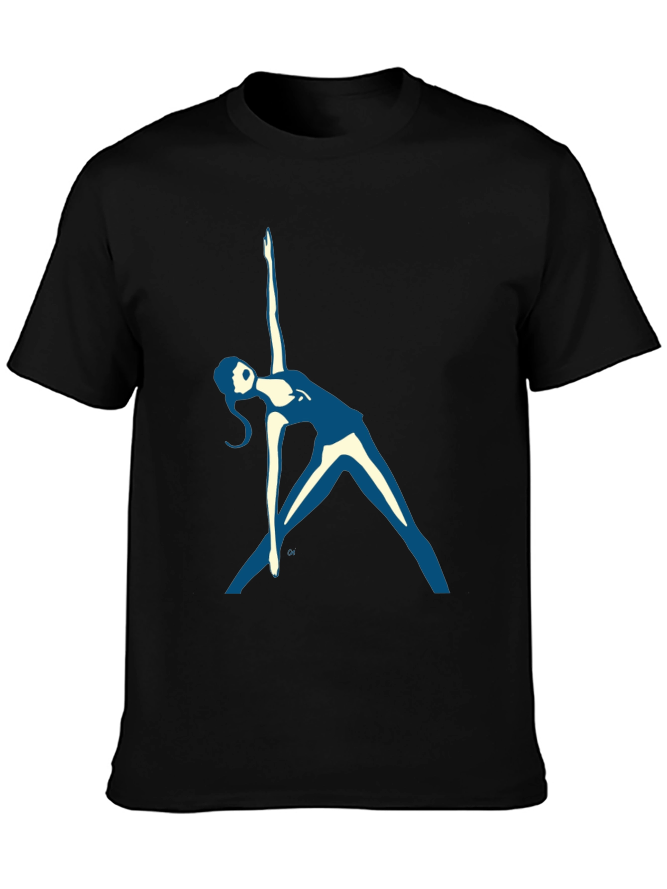 Yoga Pose Graphic Tee - Black Unisex T-Shirt