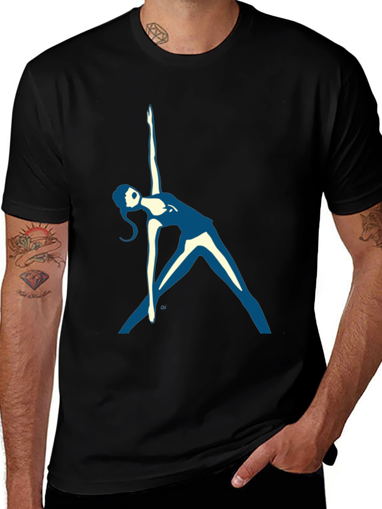 Yoga Pose Graphic Tee - Black Unisex T-Shirt