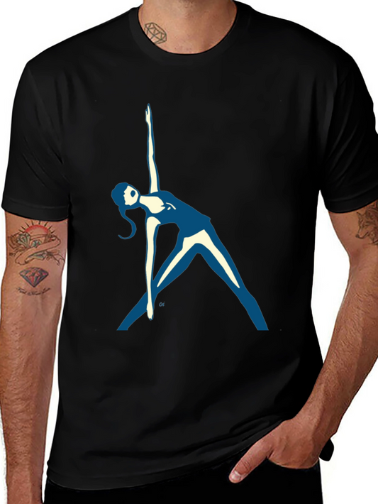 Yoga Pose Graphic Tee - Black Unisex T-Shirt
