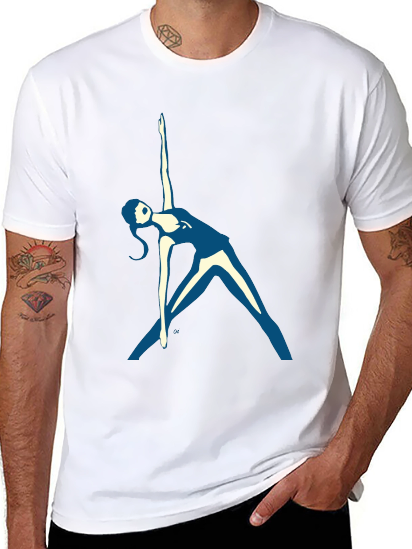 Yoga Pose Graphic Tee - Black Unisex T-Shirt