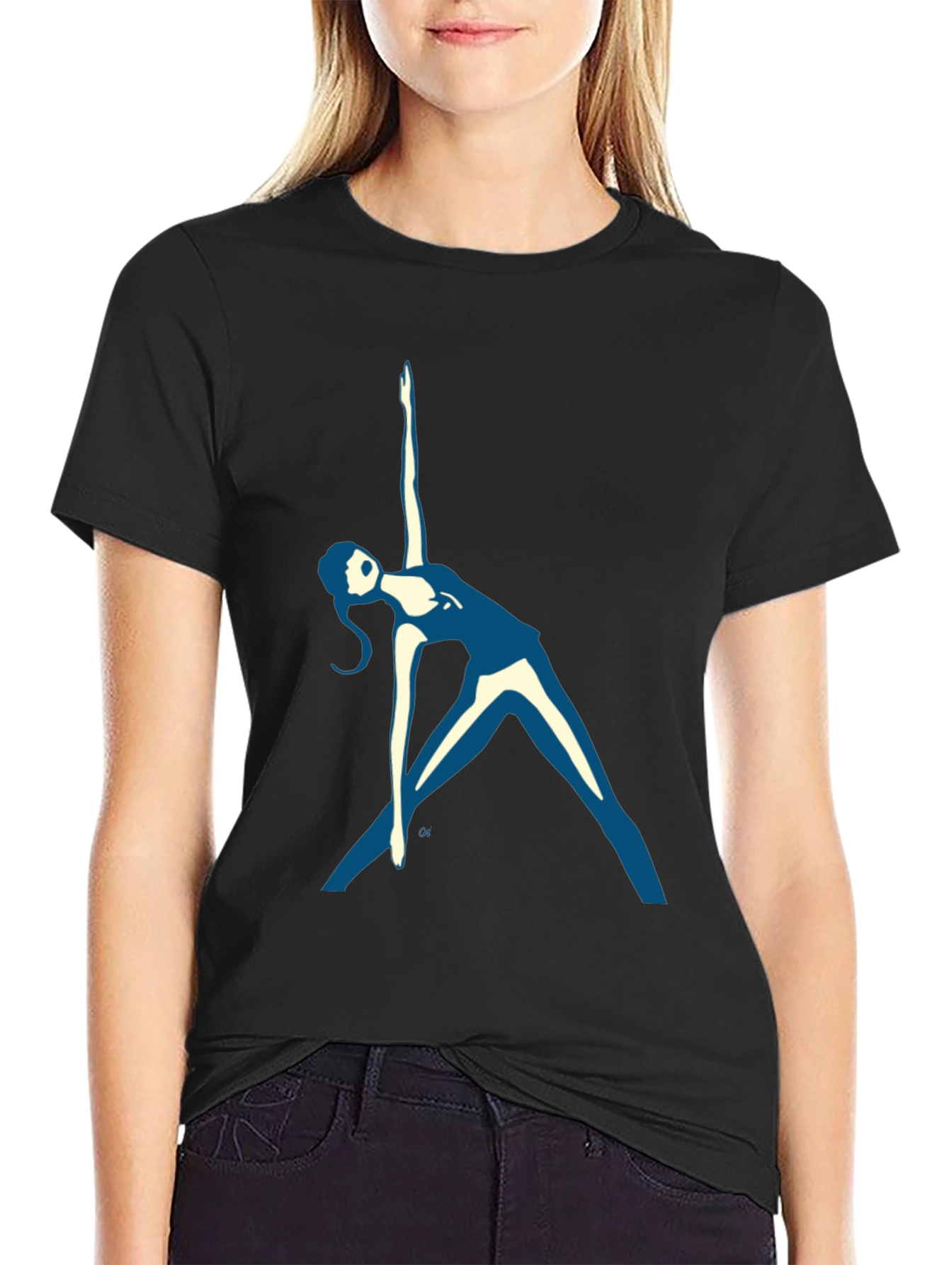Yoga Pose Graphic Tee - Black Unisex T-Shirt