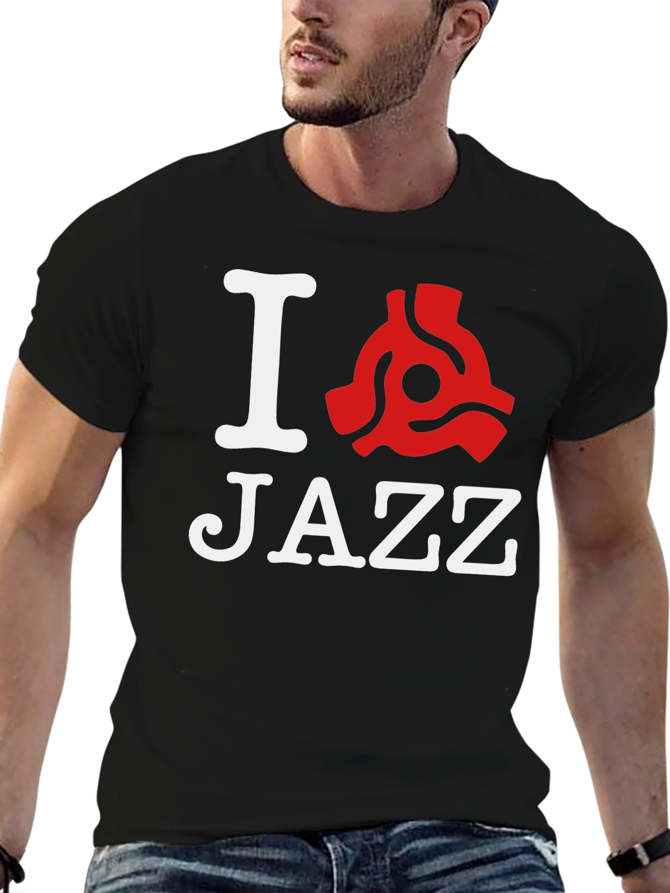 I Love Jazz T-Shirt - Black Graphic Tee
