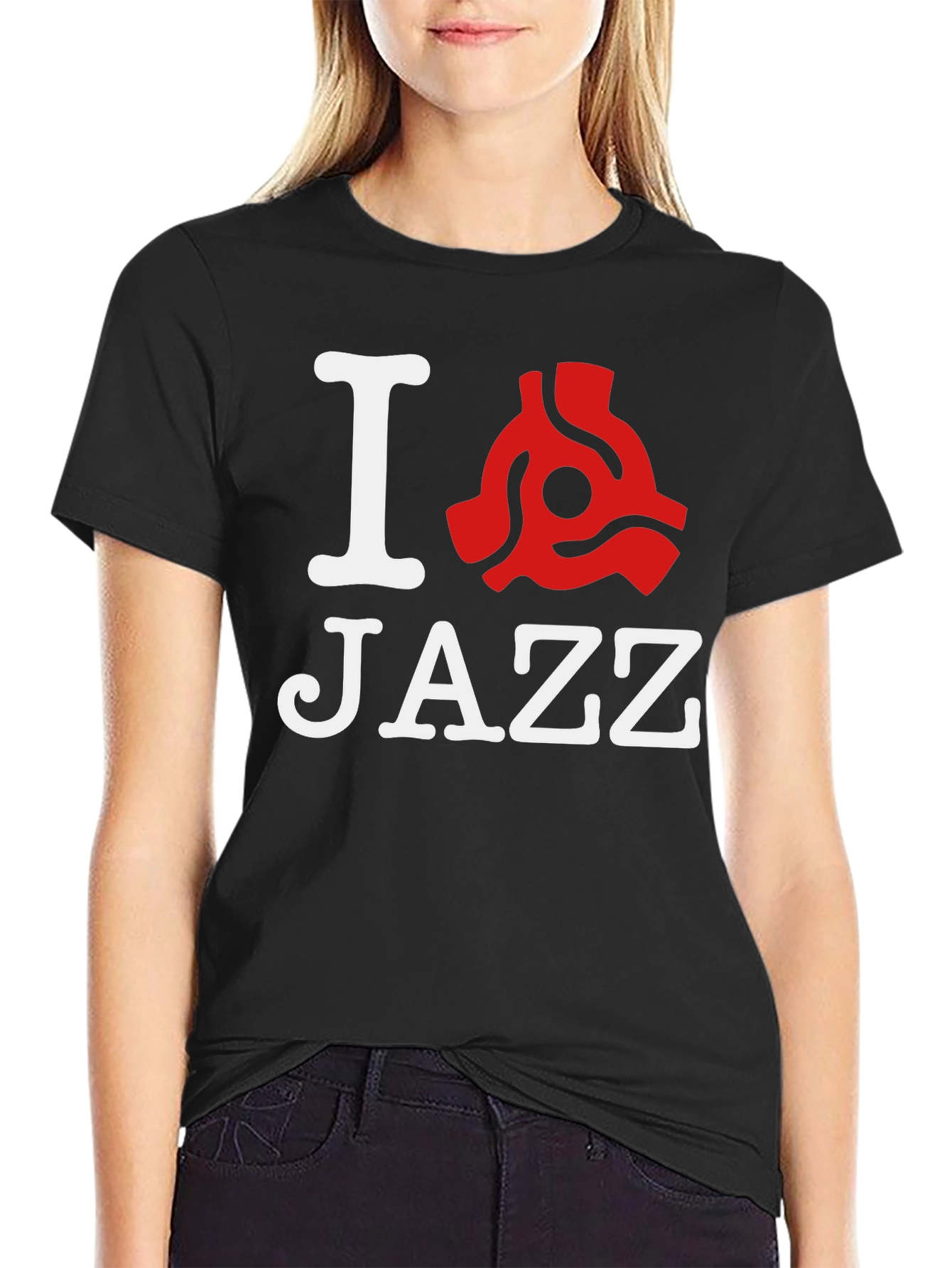 I Love Jazz T-Shirt - Black Graphic Tee