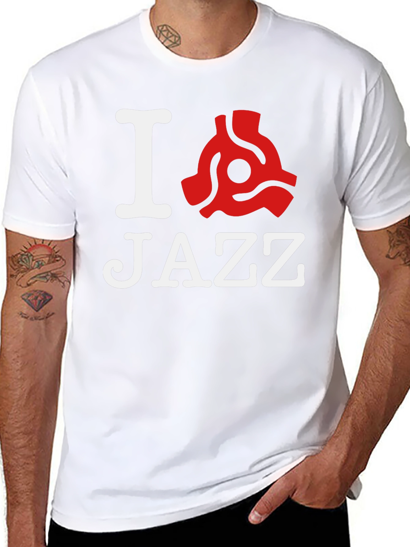 I Love Jazz T-Shirt - Black Graphic Tee