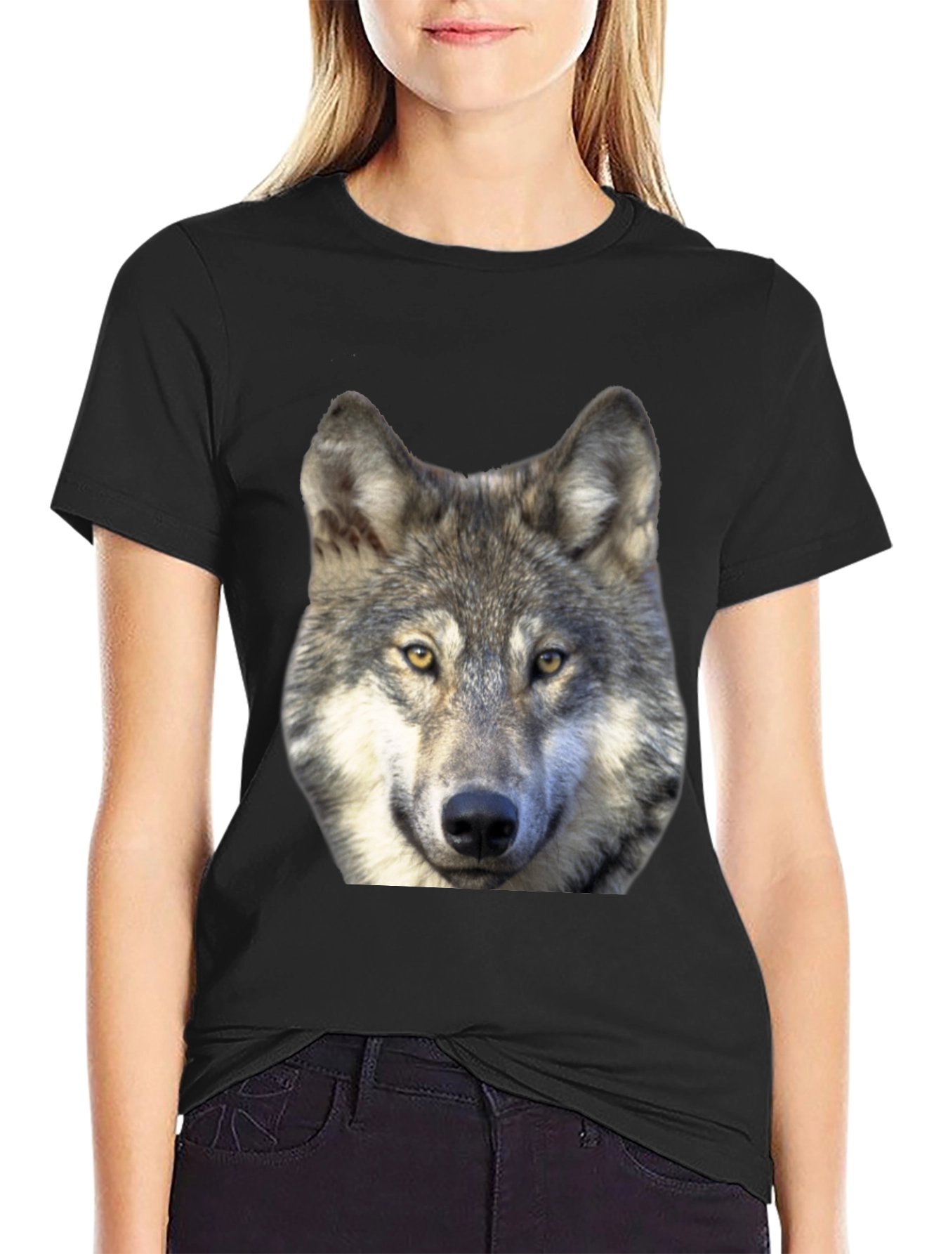 Wolf Graphic Tee - Mens Black T-Shirt