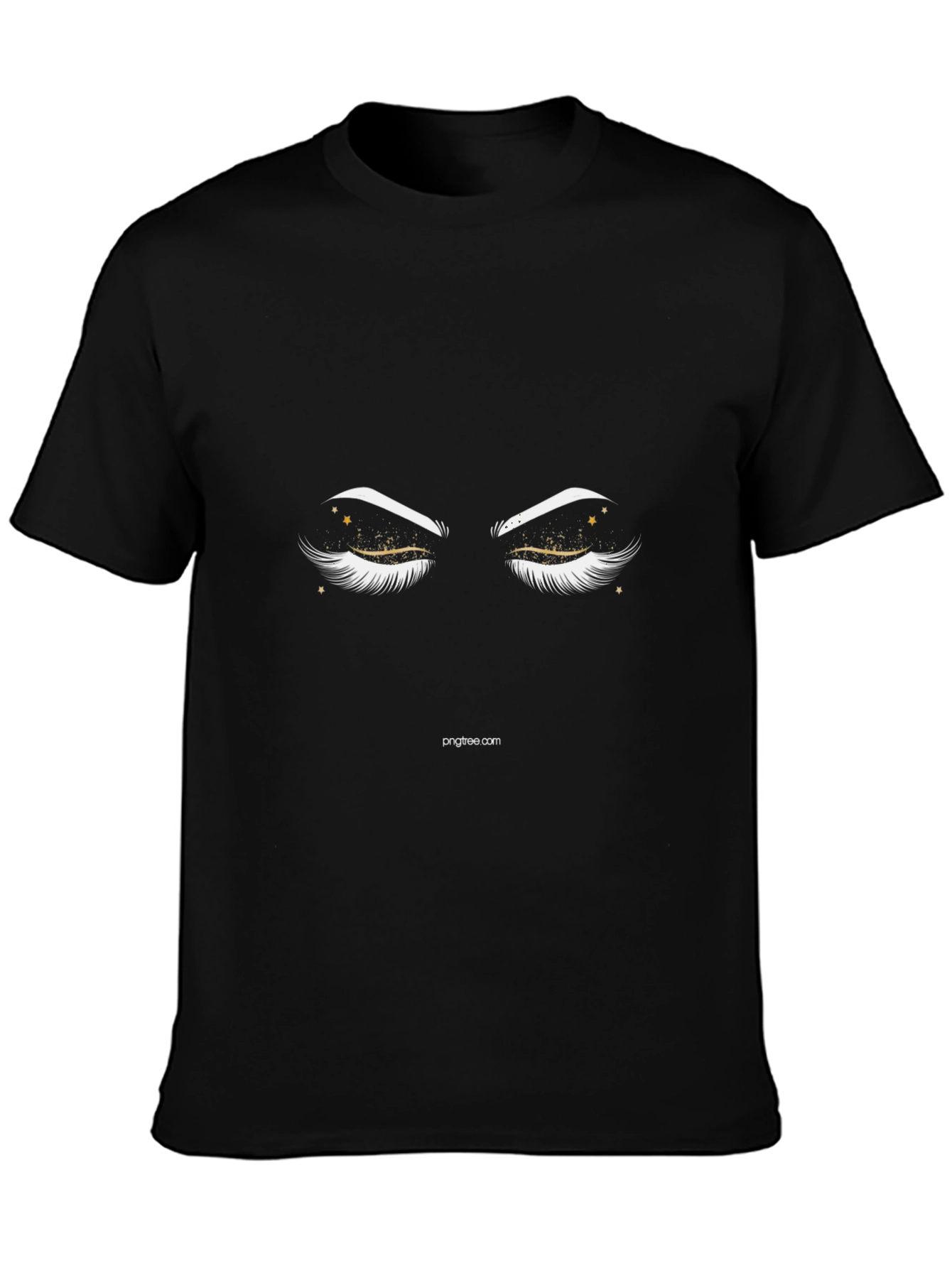 Stylish Black Graphic Tee with Eye Design