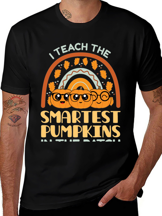 Teachers Smartest Pumpkins Halloween T-Shirt