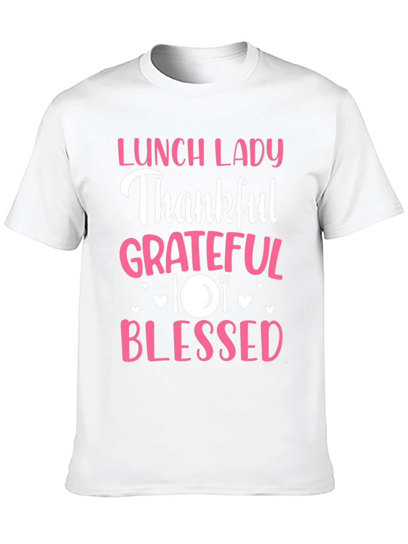Lunch Lady Thankful Grateful Blessed T-Shirt