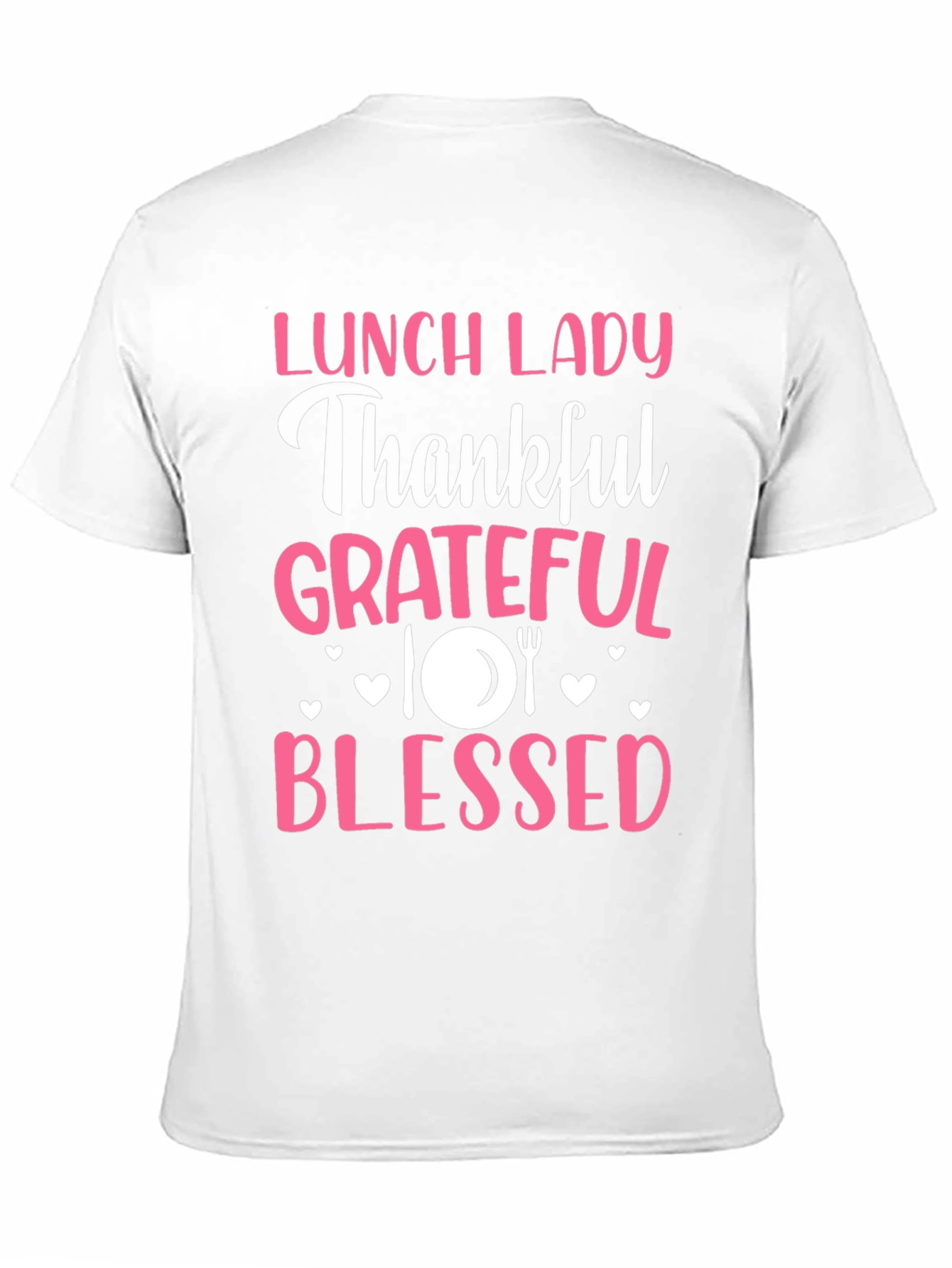 Lunch Lady Thankful Grateful Blessed T-Shirt