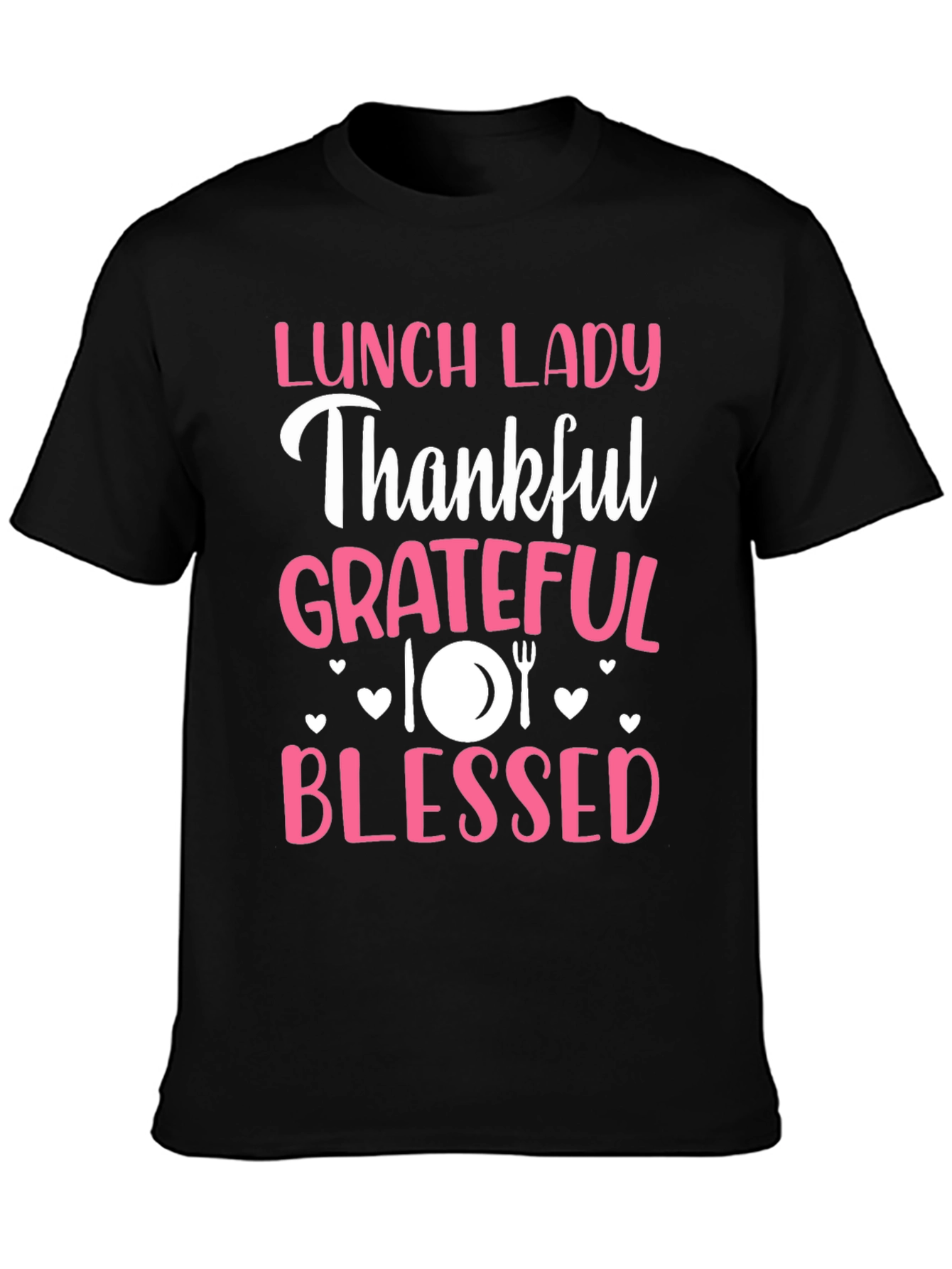 Lunch Lady Thankful Grateful Blessed T-Shirt