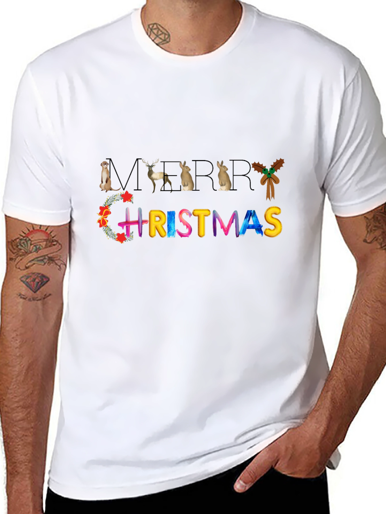 Merry Christmas Animal T-Shirt