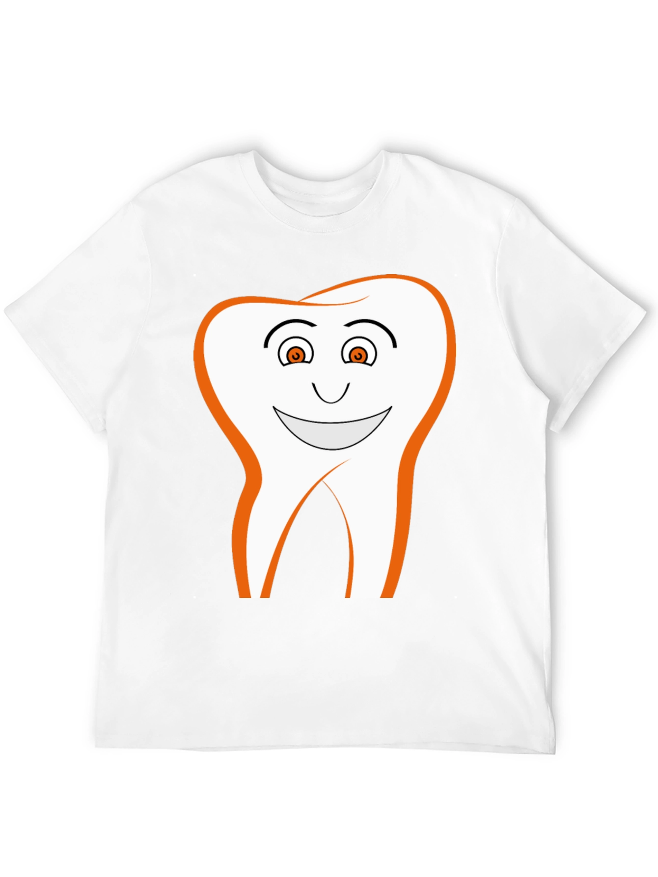 Smiling Tooth Graphic Tee - Black Cotton Blend T-Shirt