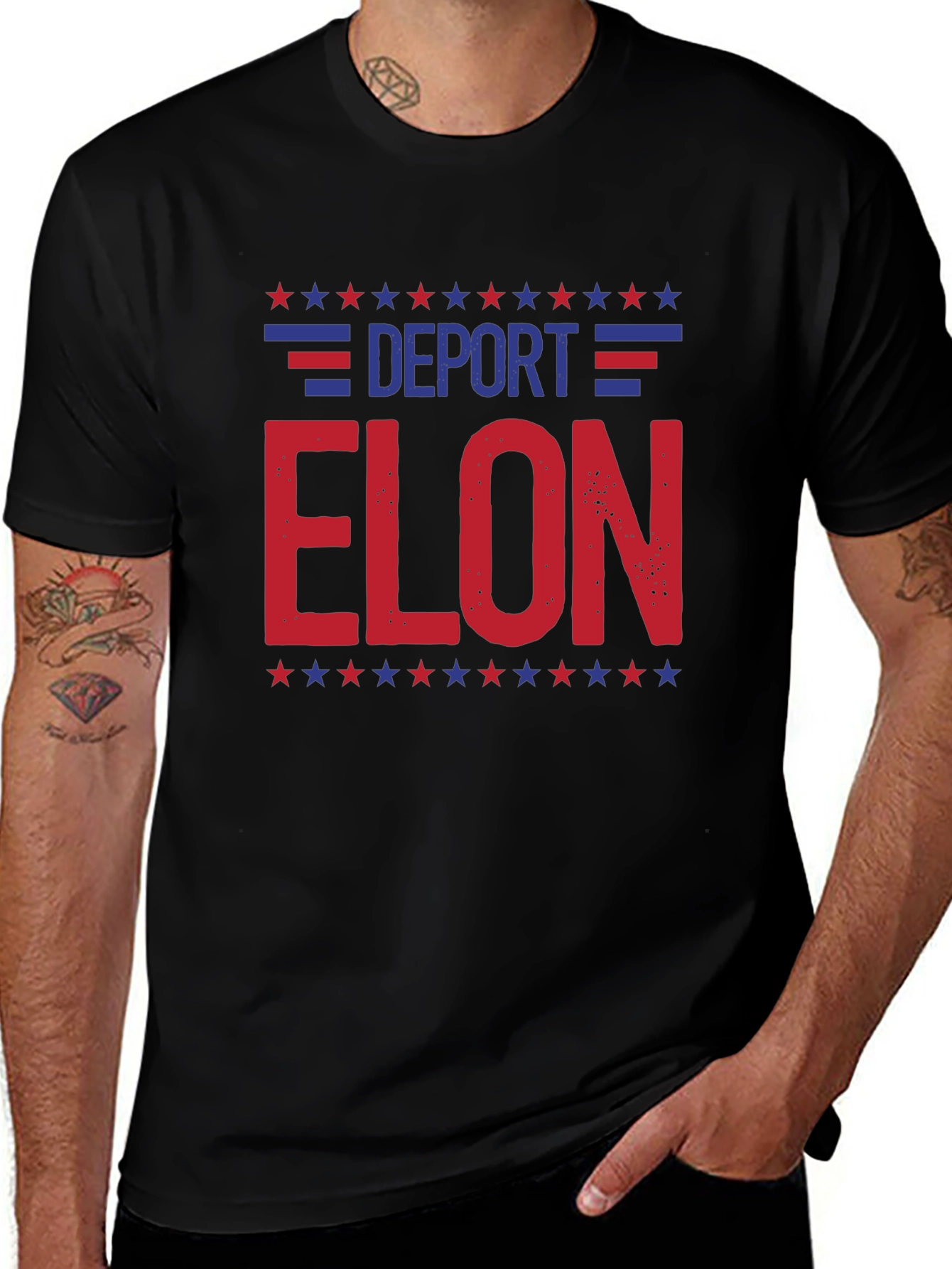Deport Elon T-Shirt - Patriotic Political Statement Tee