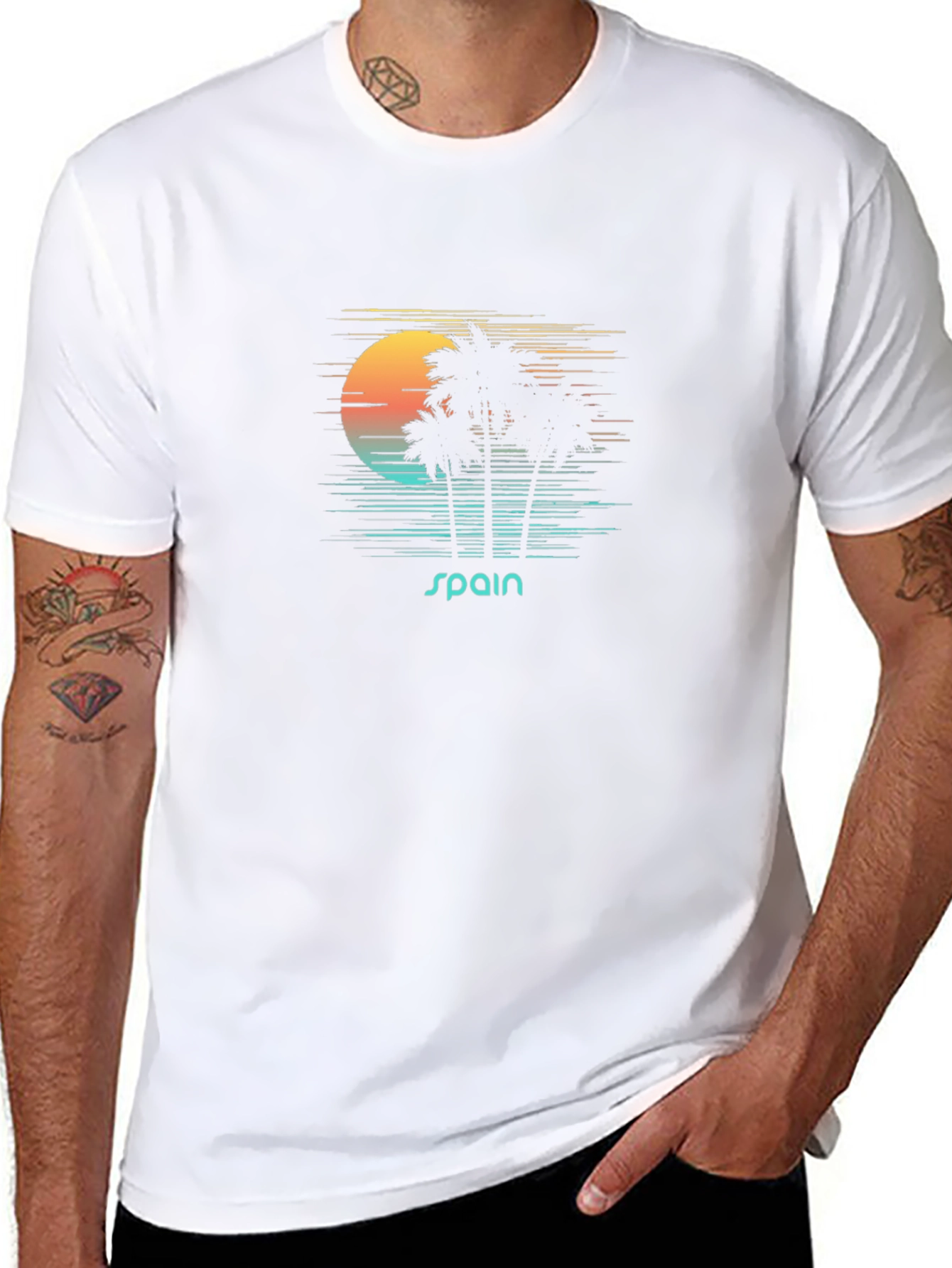 Spain Palm Sunset T-Shirt