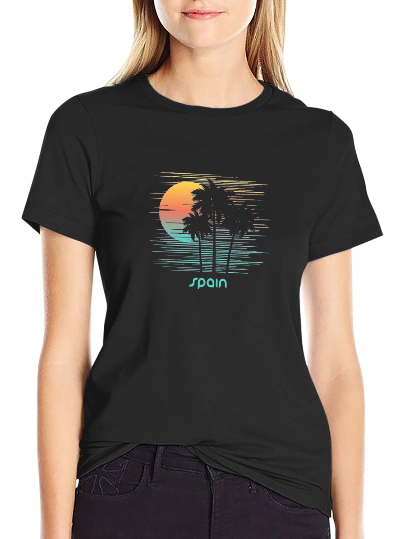 Spain Palm Sunset T-Shirt