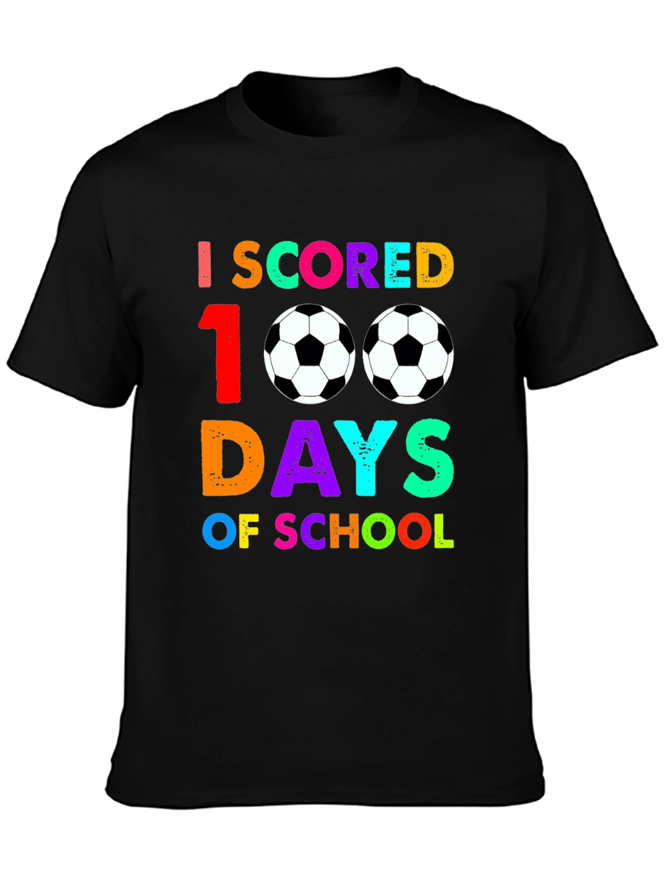 100 Days of School Soccer T-Shirt