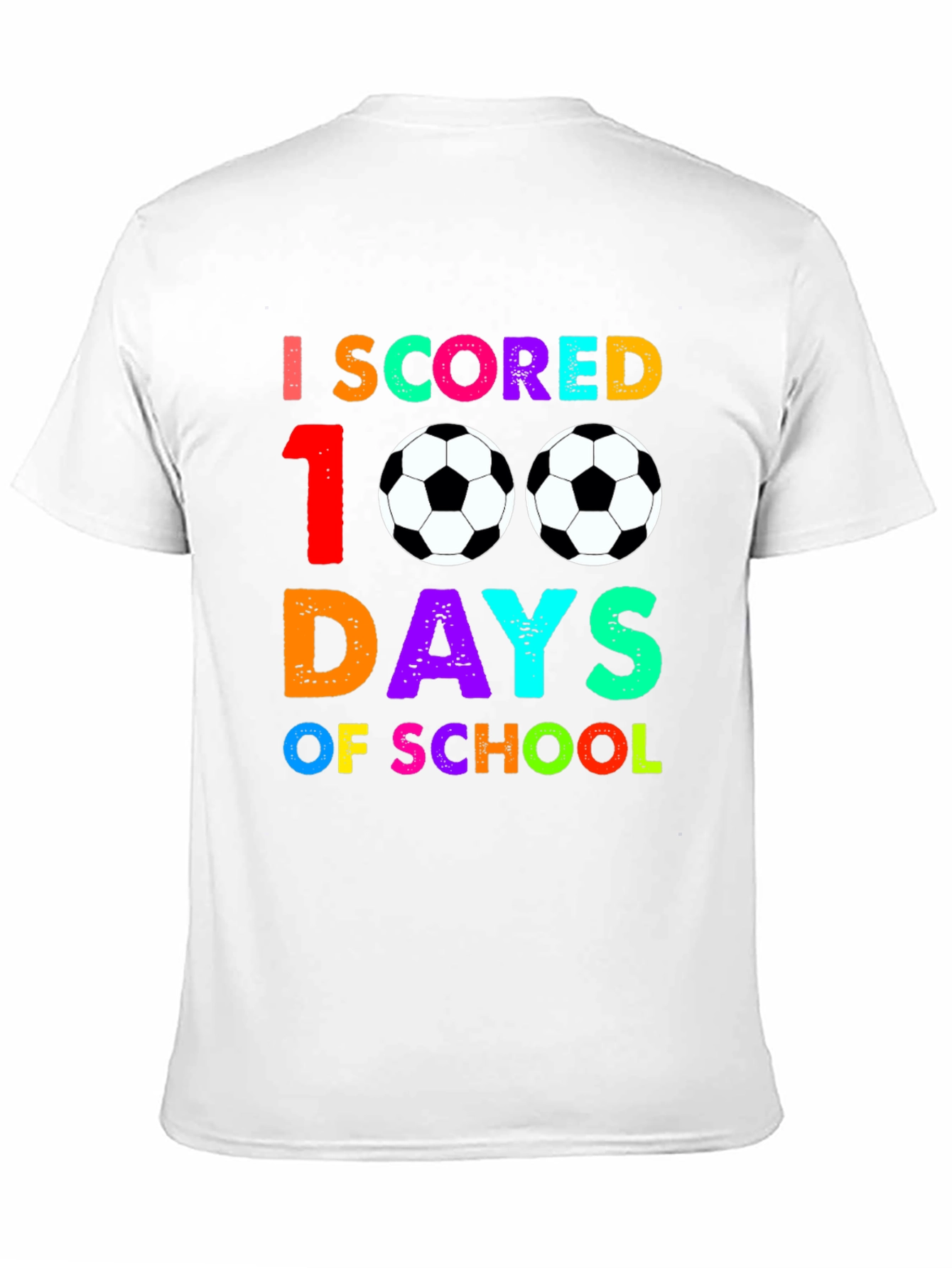 100 Days of School Soccer T-Shirt