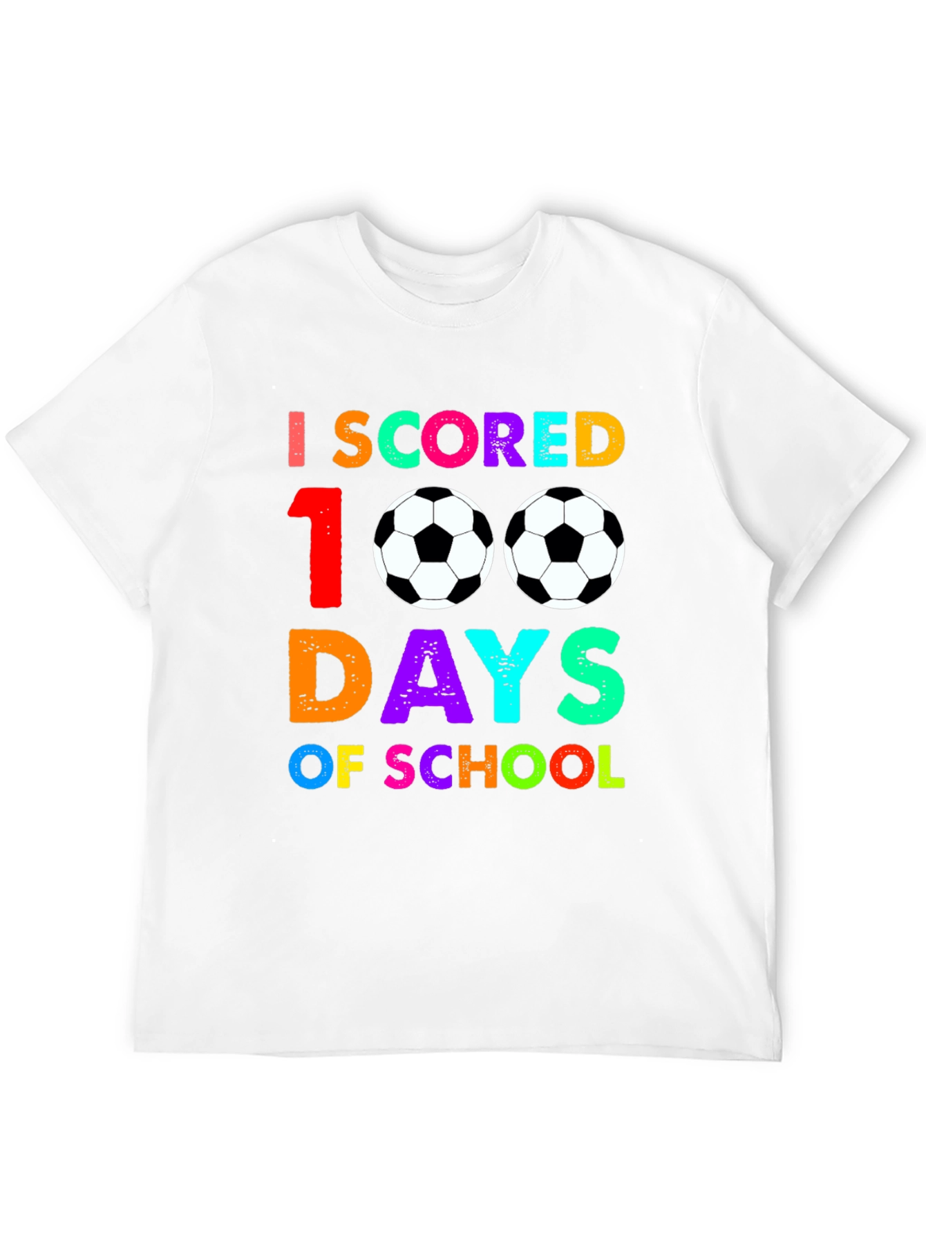 100 Days of School Soccer T-Shirt