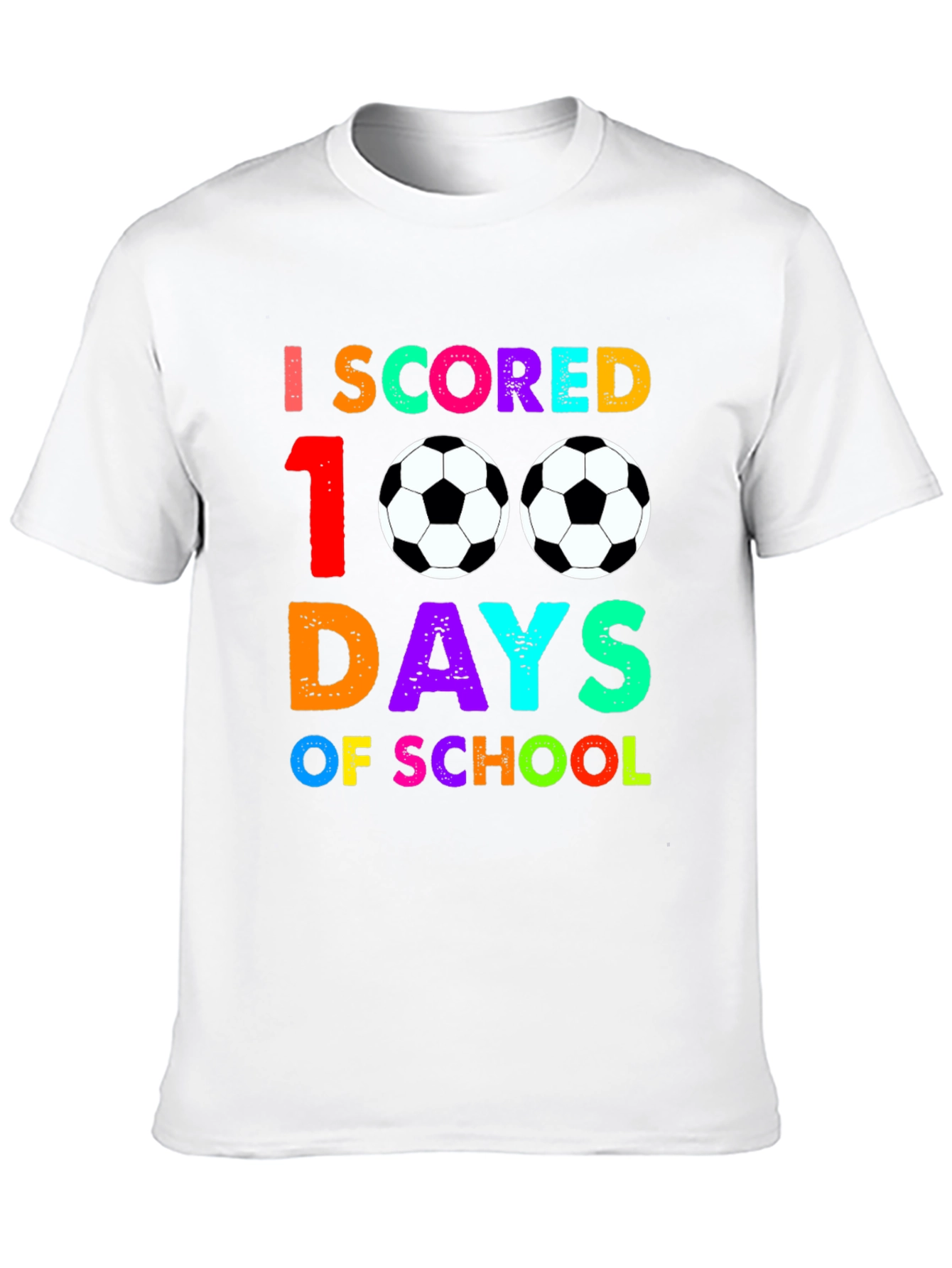 100 Days of School Soccer T-Shirt