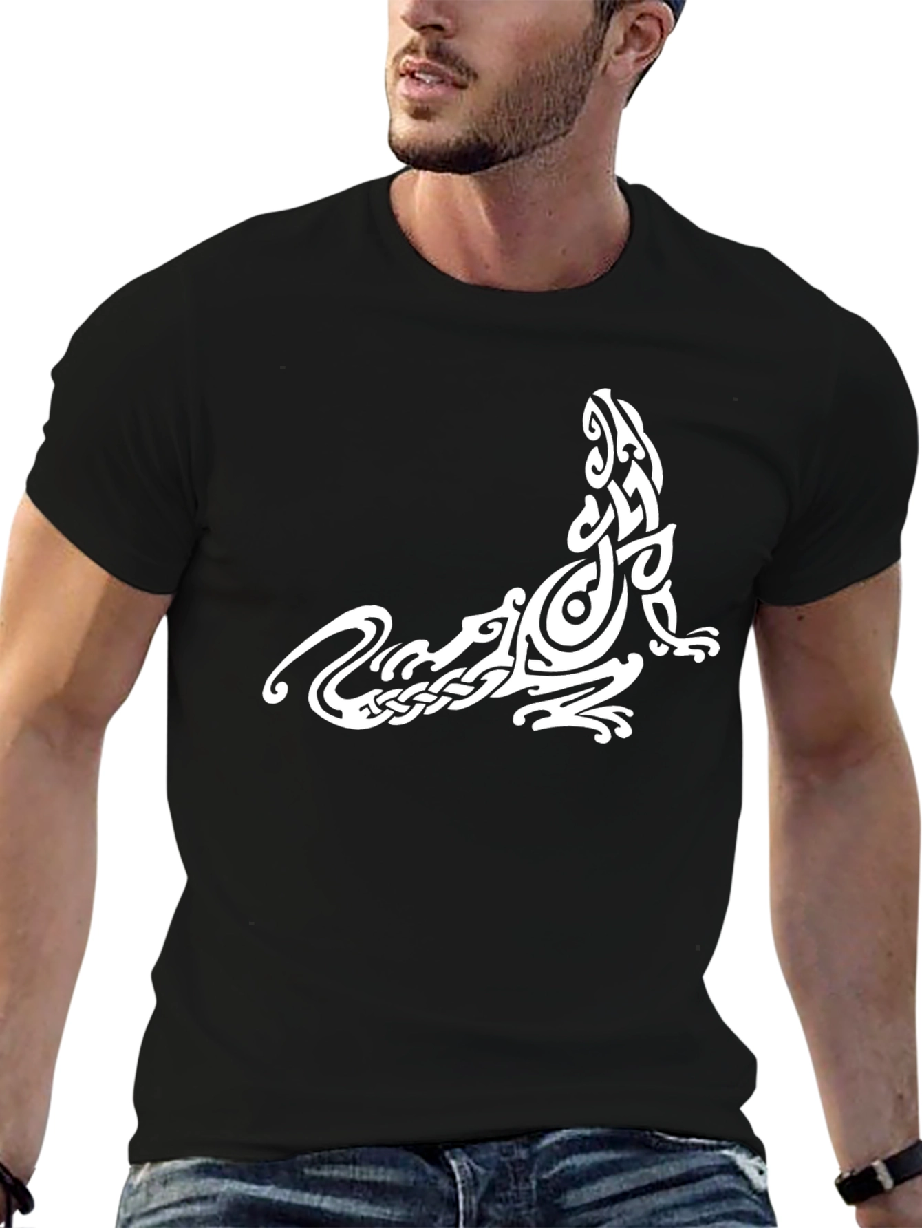 Tribal Lizard Graphic T-Shirt