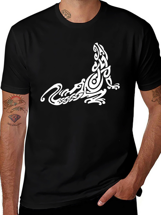 Tribal Lizard Graphic T-Shirt