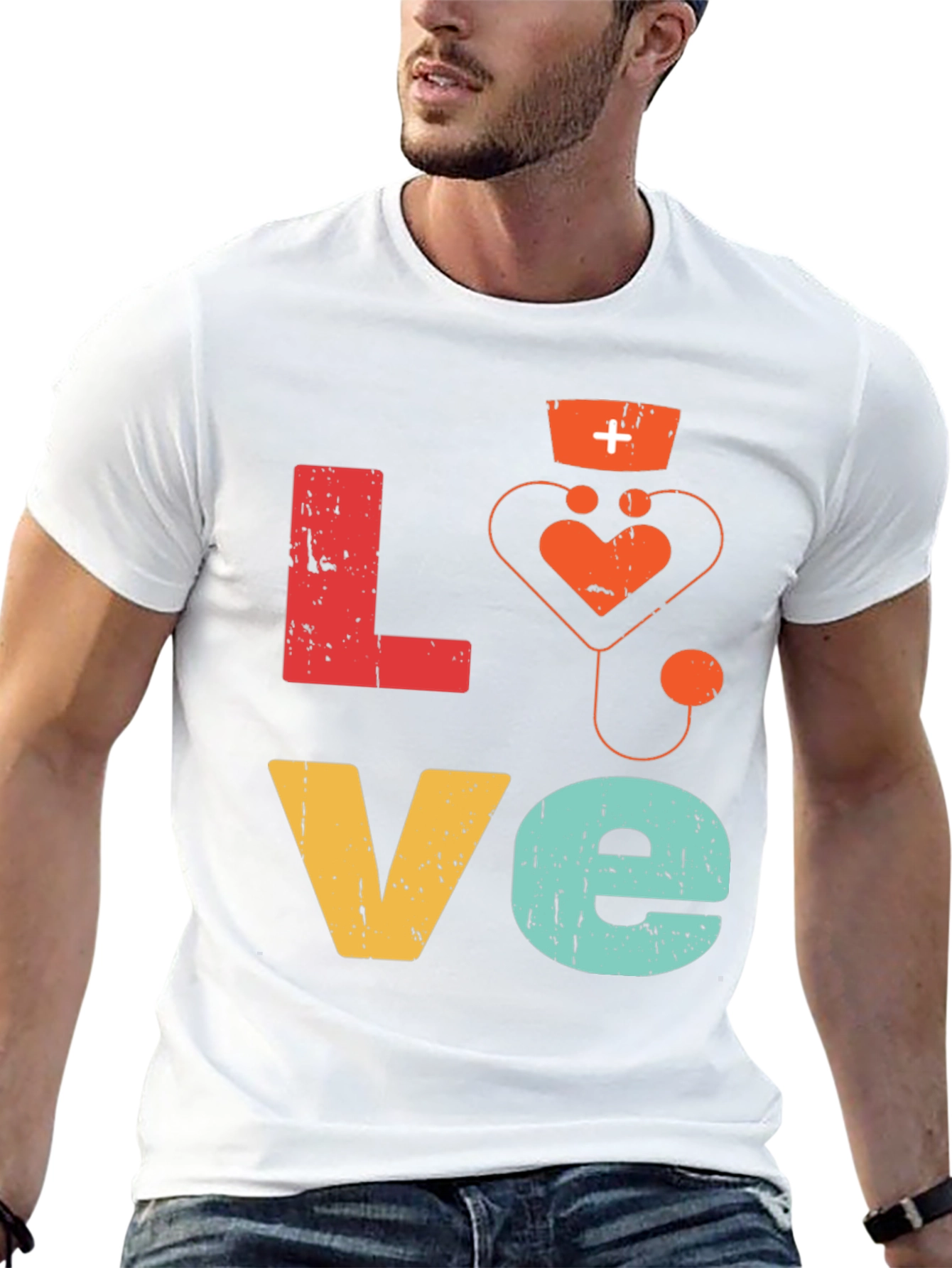 Nurse Love Graphic Tee - Healthcare Appreciation T-Shirt