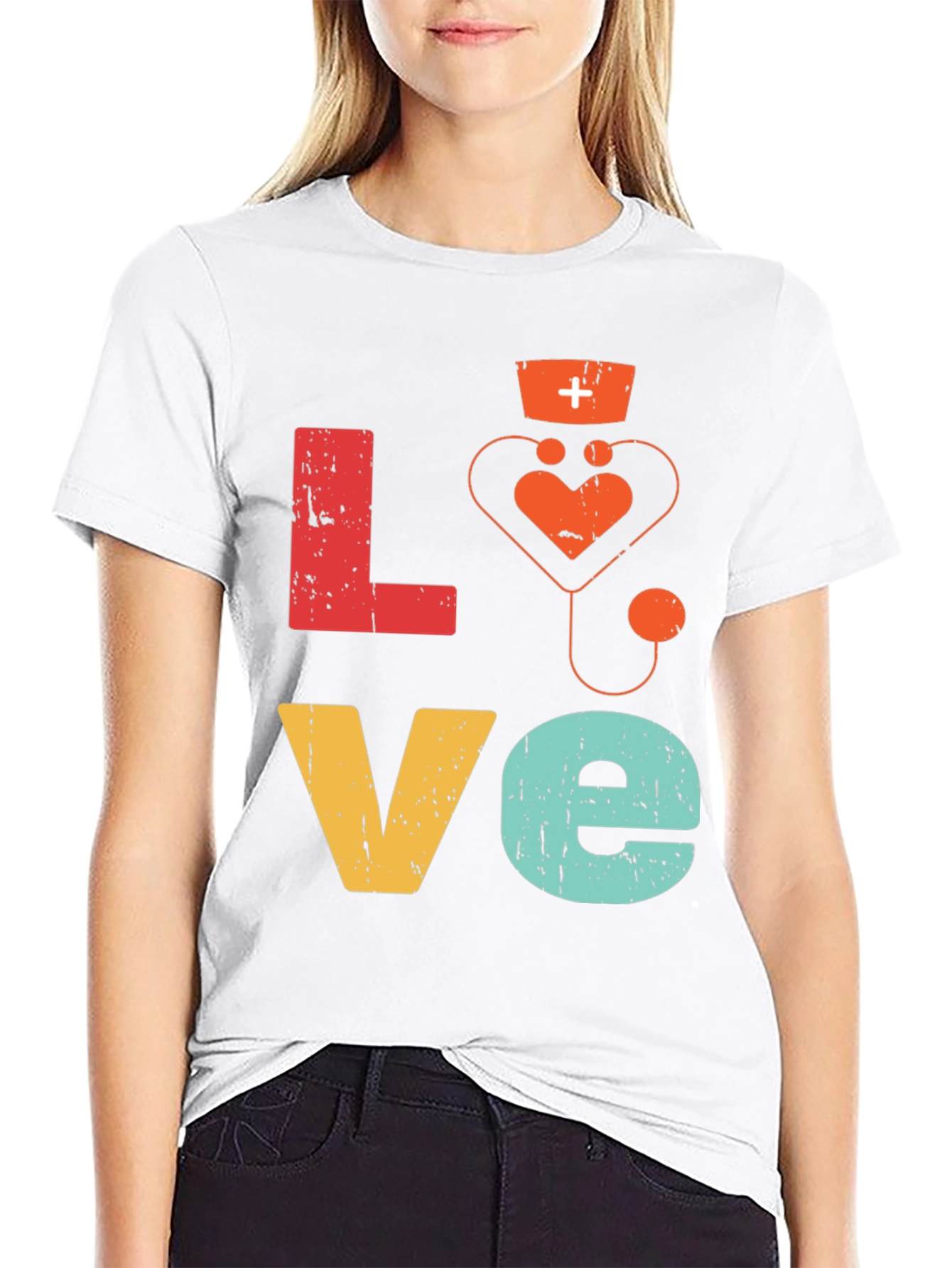 Nurse Love Graphic Tee - Healthcare Appreciation T-Shirt