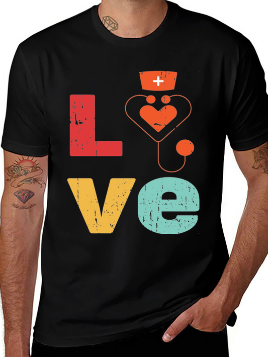 Nurse Love Graphic Tee - Healthcare Appreciation T-Shirt