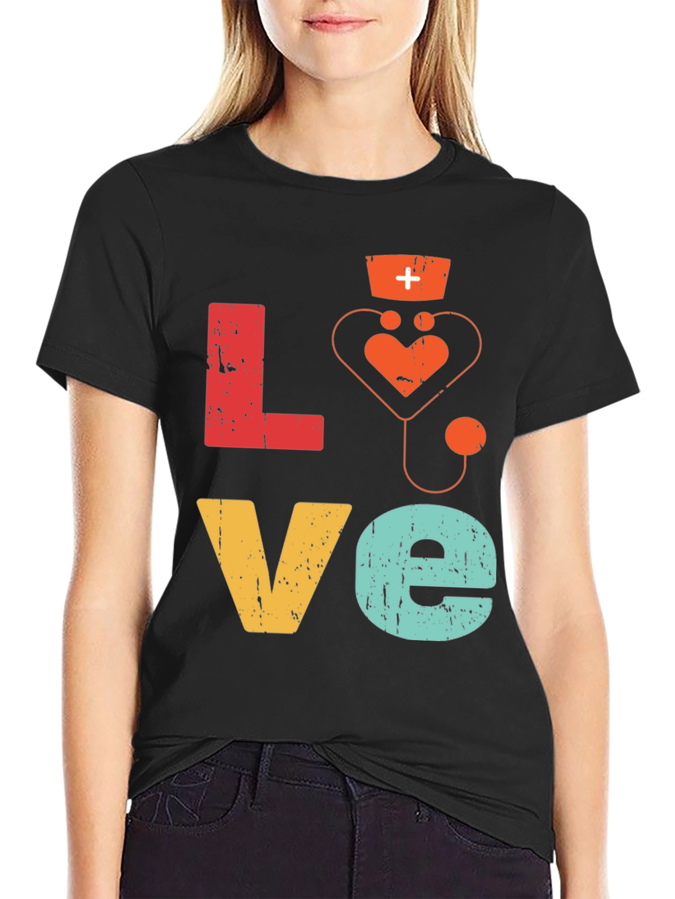 Nurse Love Graphic Tee - Healthcare Appreciation T-Shirt