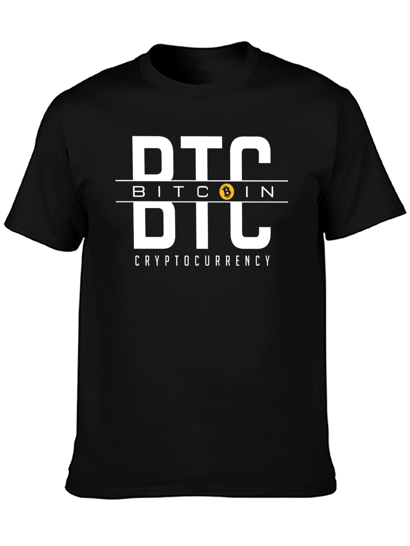 Bitcoin Cryptocurrency T-Shirt BTC Black