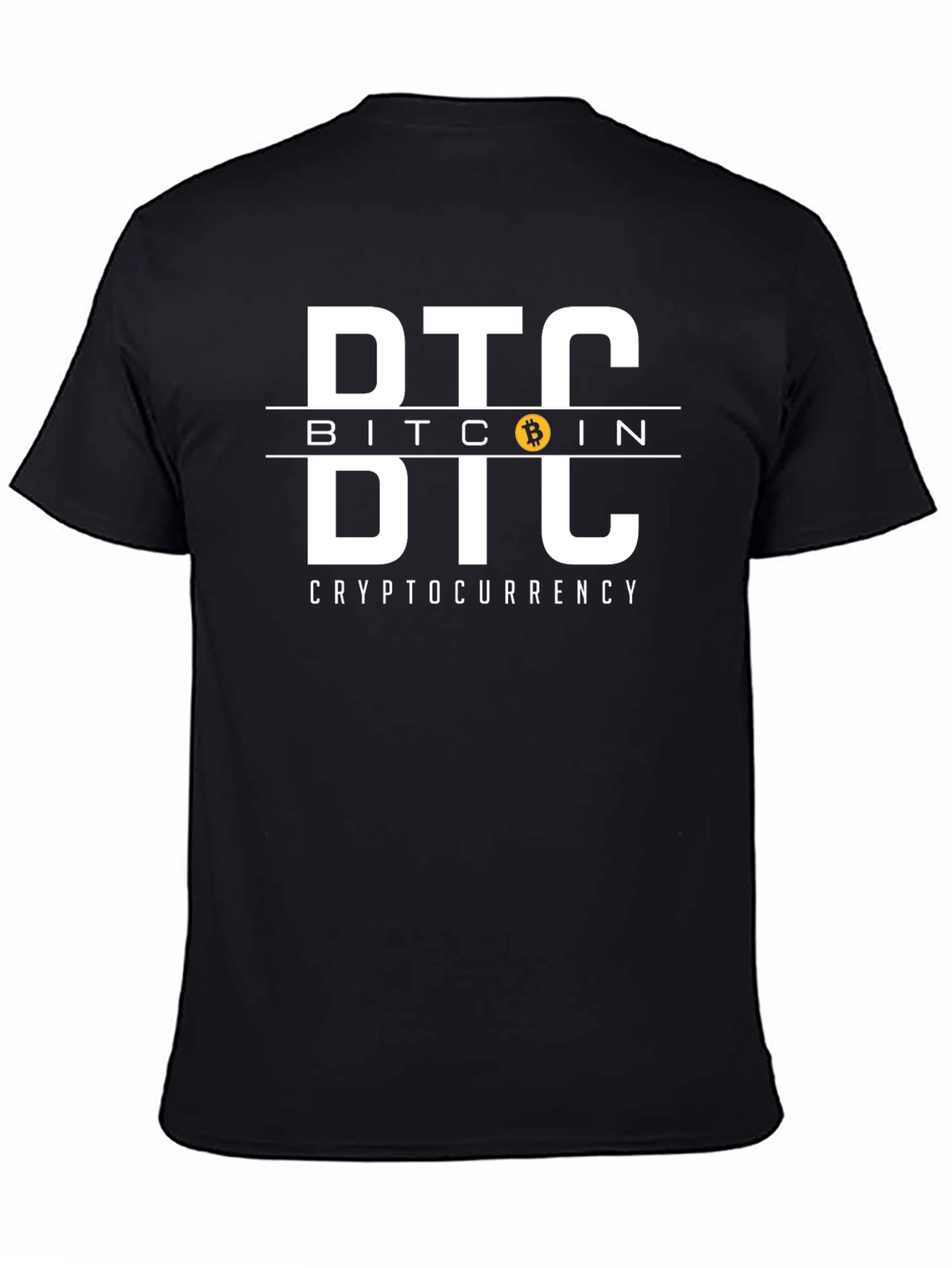 Bitcoin Cryptocurrency T-Shirt BTC Black