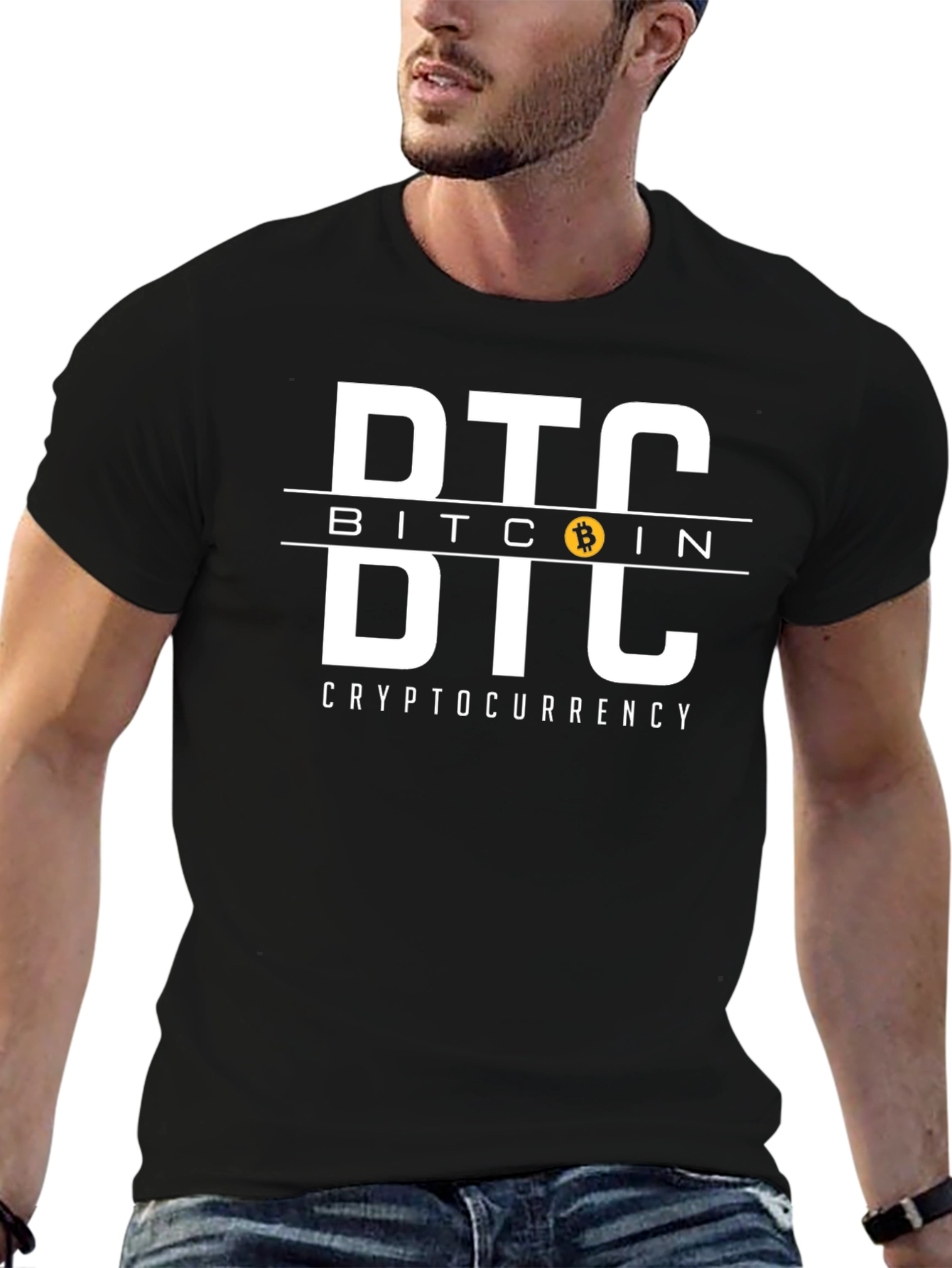 Bitcoin Cryptocurrency T-Shirt BTC Black