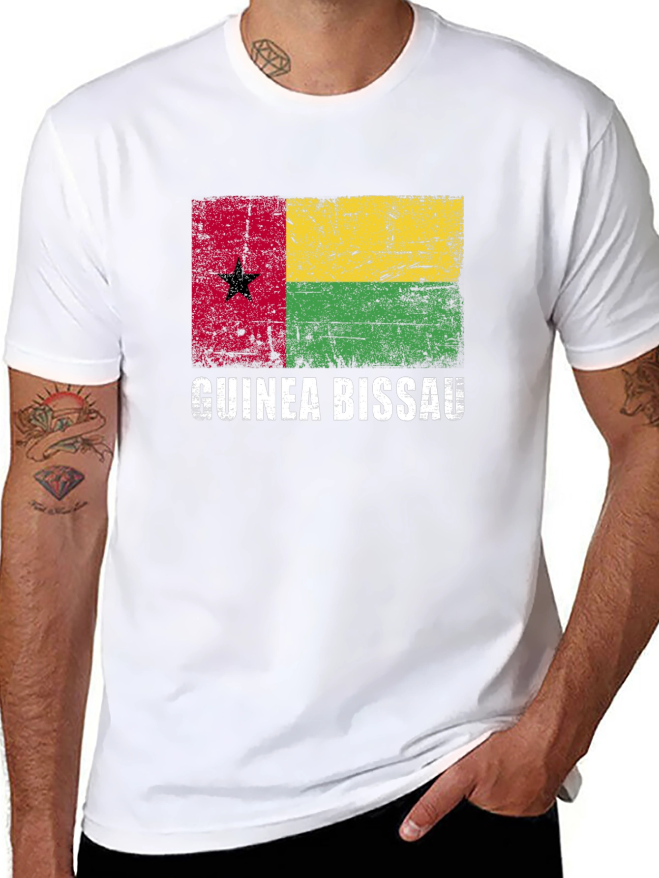 Guinea Bissau Flag Graphic T-Shirt