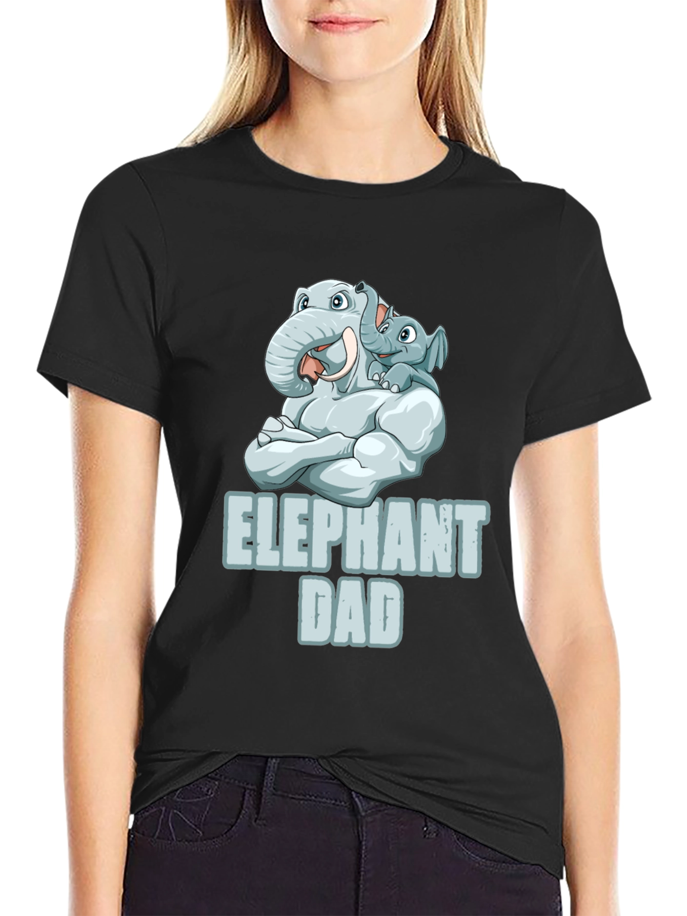 Elephant Dad Graphic T-Shirt