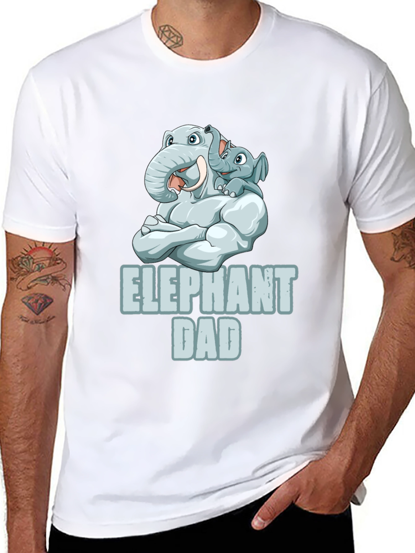 Elephant Dad Graphic T-Shirt