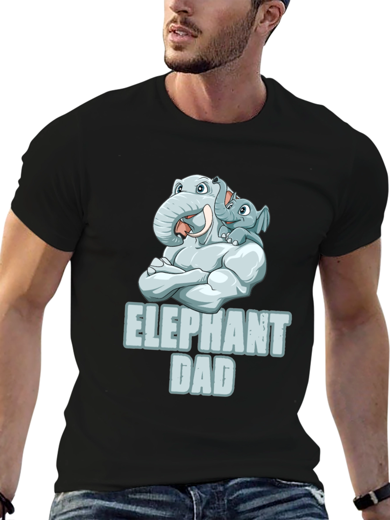 Elephant Dad Graphic T-Shirt