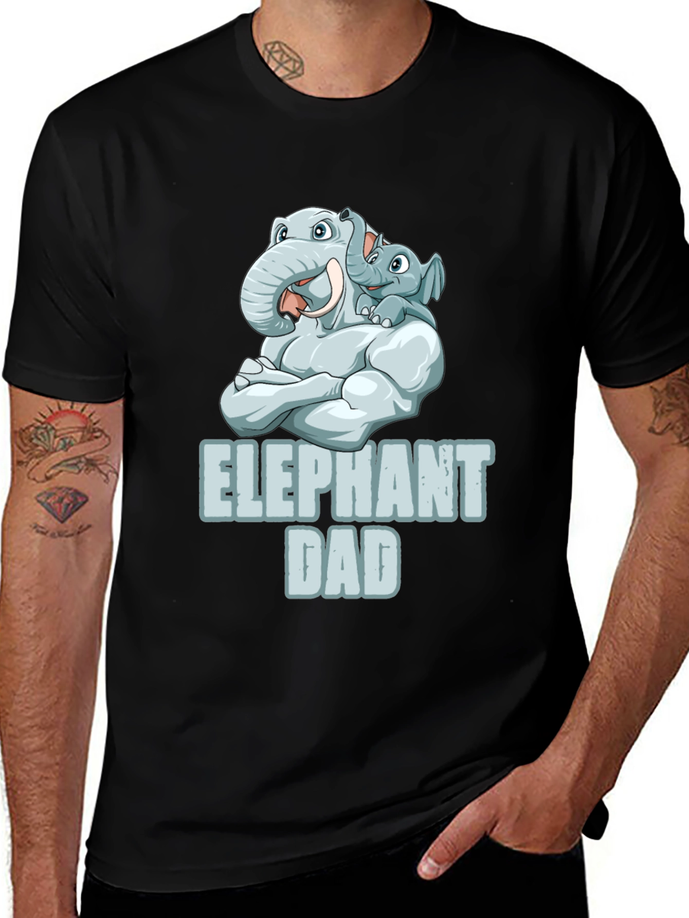 Elephant Dad Graphic T-Shirt
