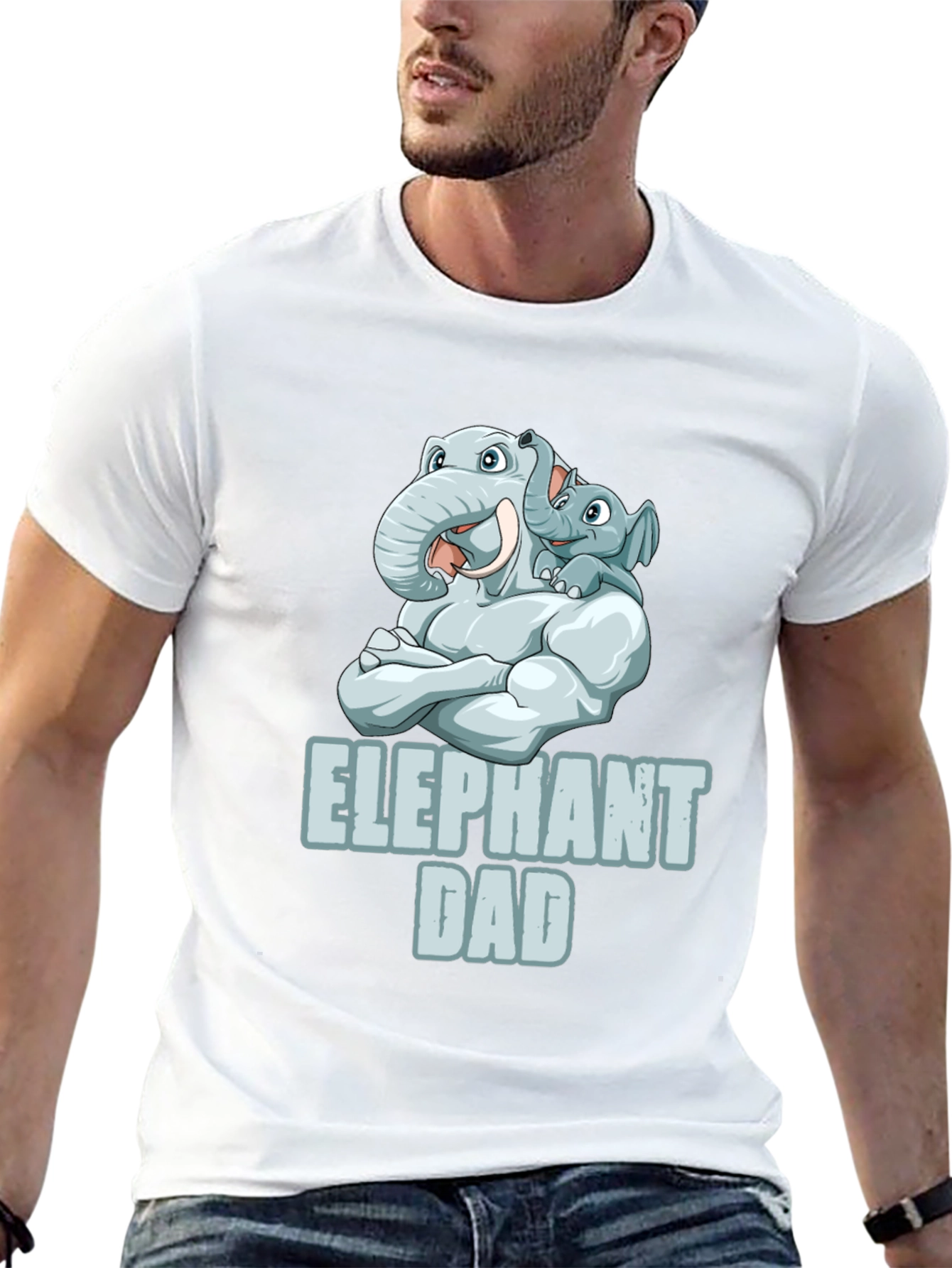 Elephant Dad Graphic T-Shirt