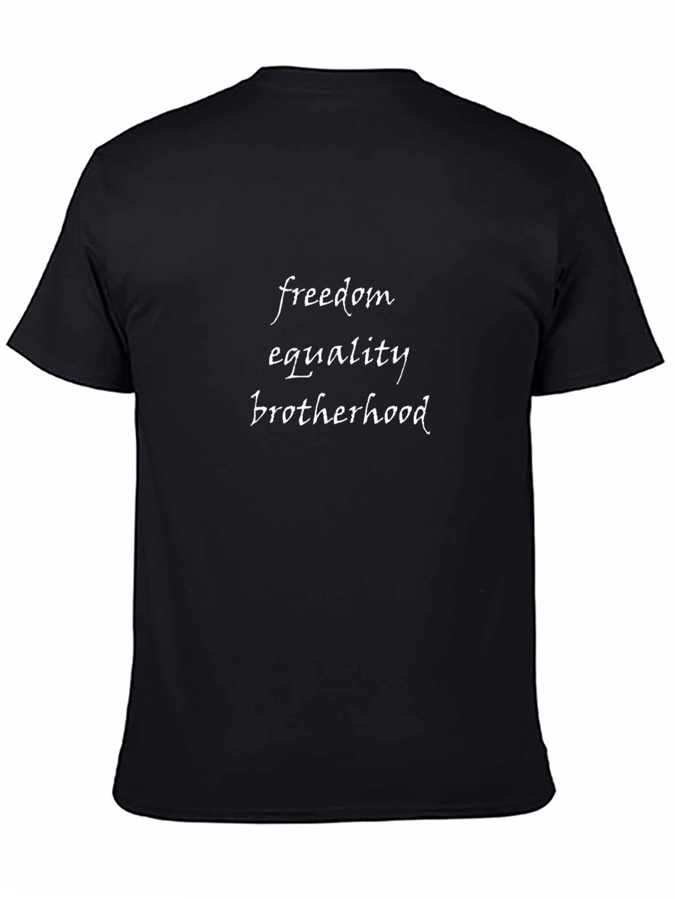 Freedom Equality Brotherhood Graphic Tee - Black