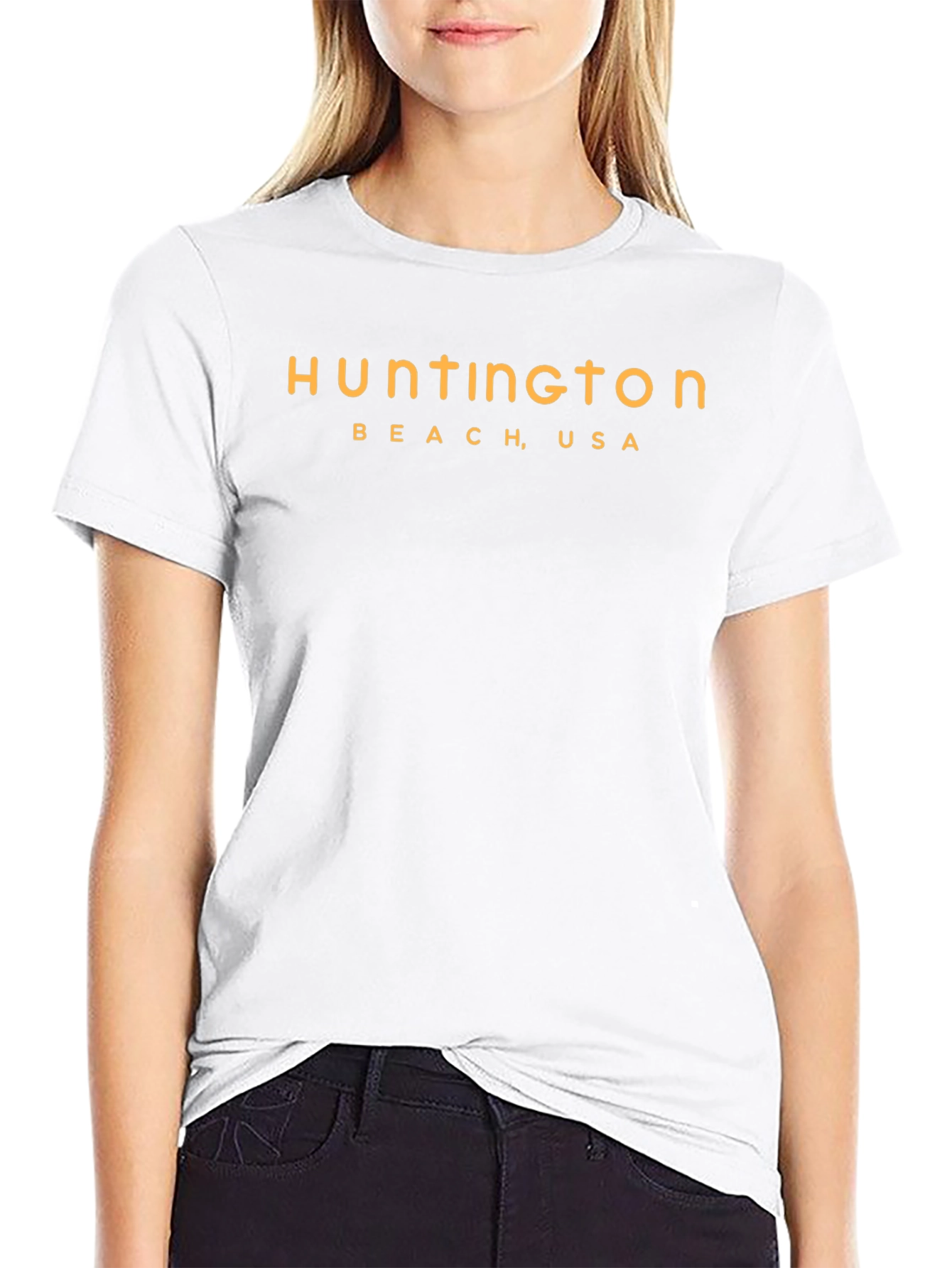 Huntington Beach USA Graphic Tee - Black