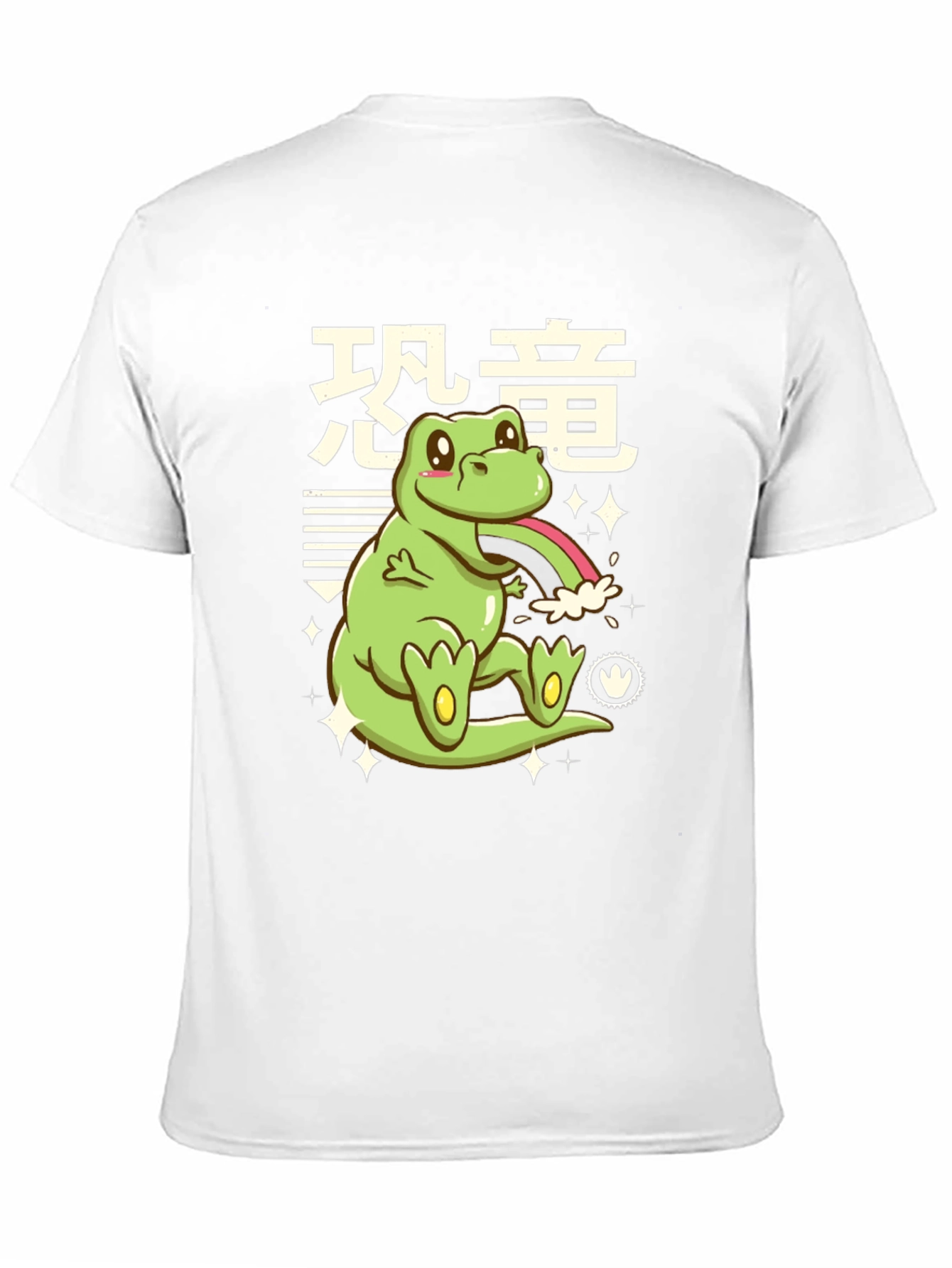 Kawaii Dinosaur Graphic Tee - Black