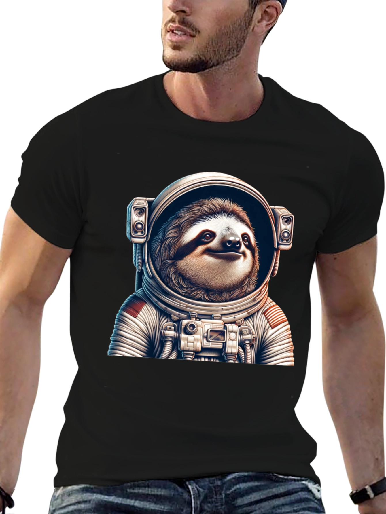 Sloth Astronaut Graphic T-Shirt - Space Explorer