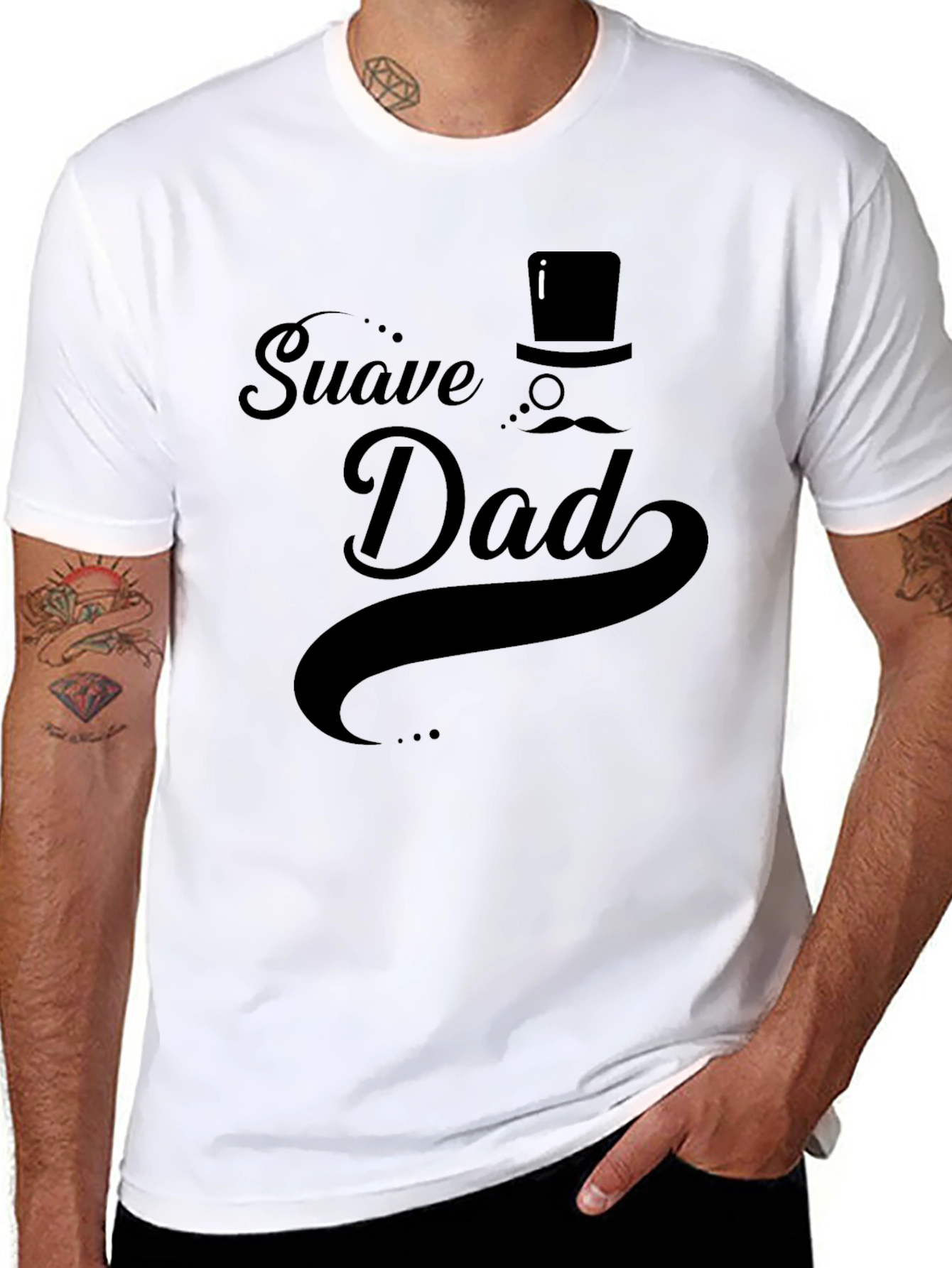 Suave Dad Graphic Tee - Cool Fathers Day Gift