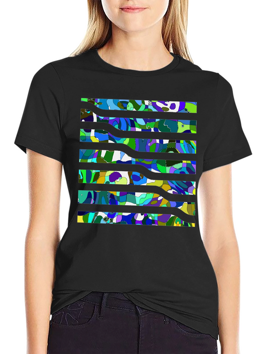 Abstract Stripe Mens Graphic Tee - Modern Art Print